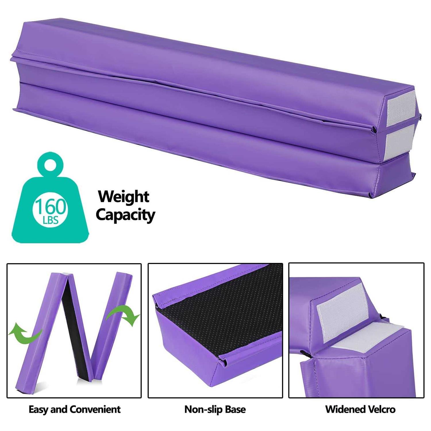 Oteymart Balance Beam Folding Gymnastics Beam Extra Firm Foam Anti-Slip Bottom Equipment for Floor Home Training - Image 5