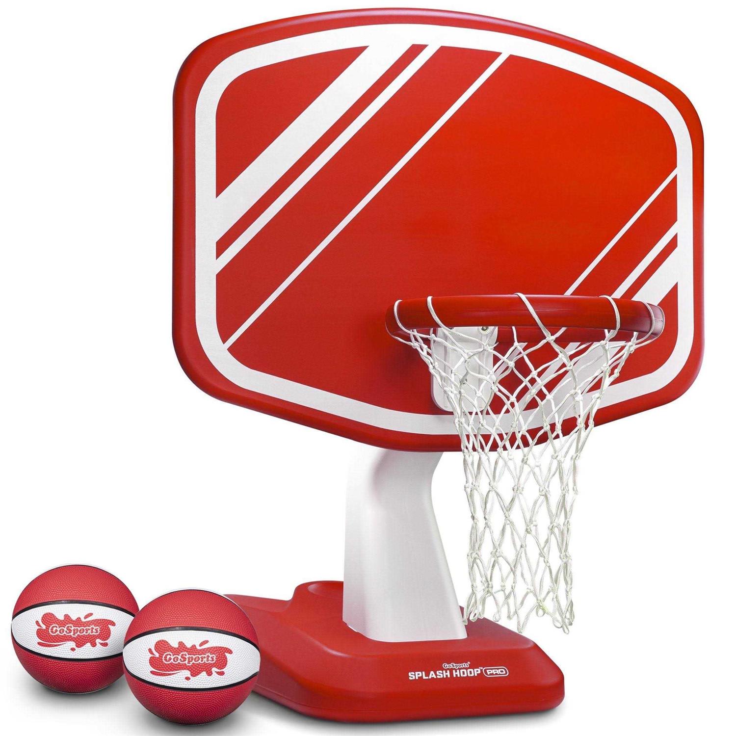 GoSports Splash Hoop PRO Poolside Basketball Game, Includes Hoop, 2 Balls and Pump