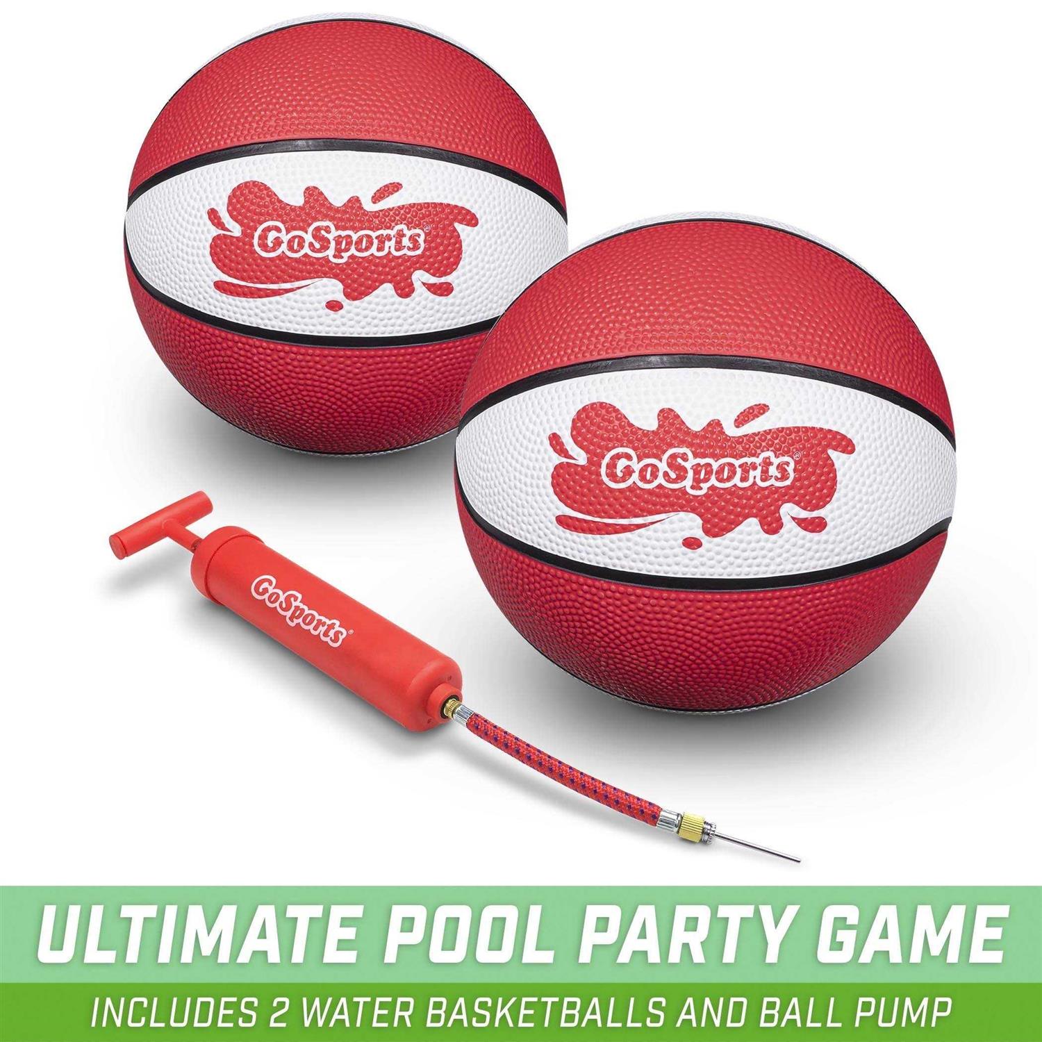 GoSports Splash Hoop PRO Poolside Basketball Game, Includes Hoop, 2 Balls and Pump - Image 2