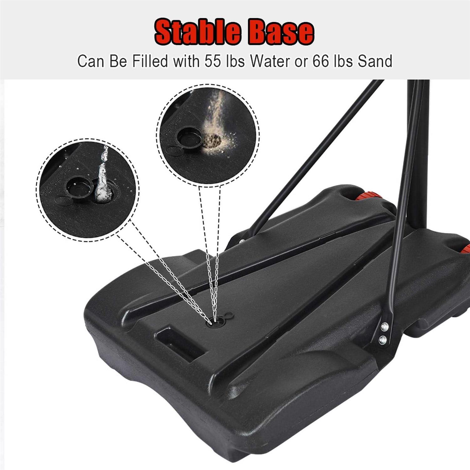 Sugift Portable Basketball Hoop Kids Height-Adjustable with Wheels - Image 4