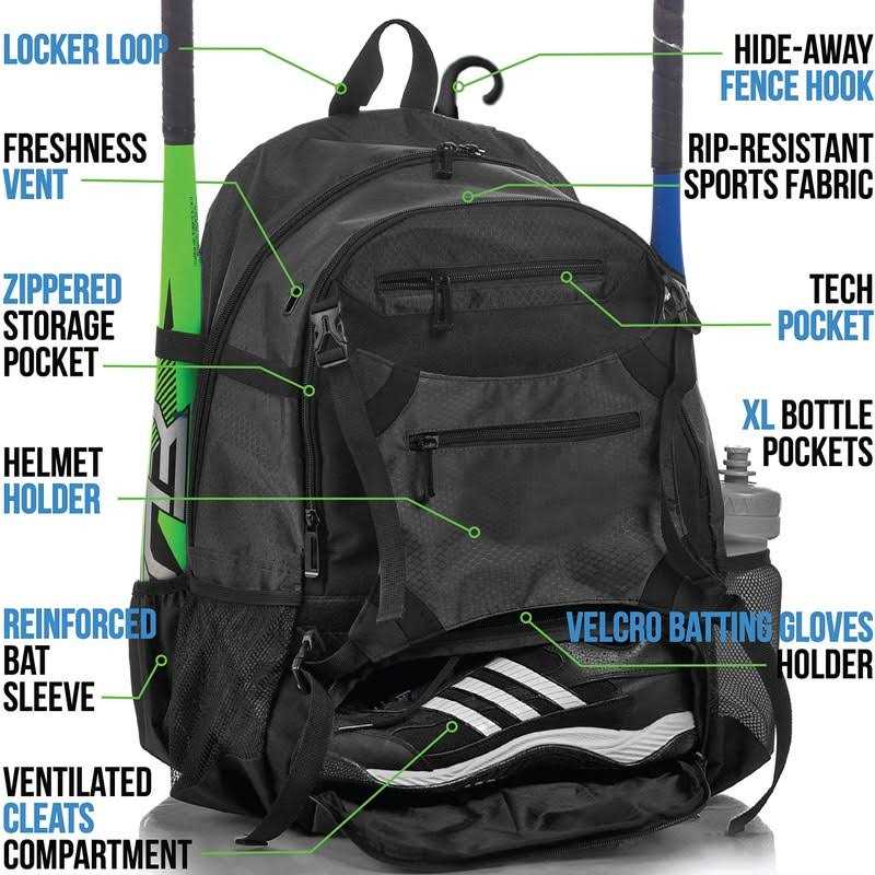 Athletico Advantage Baseball Bag Baseball Backpack with External Helmet Holder for Baseball - Image 5