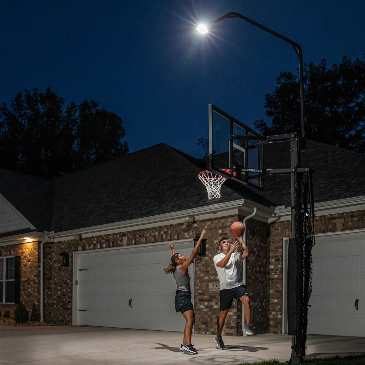 Silverback LED Basketball Hoop Light Black - Image 5