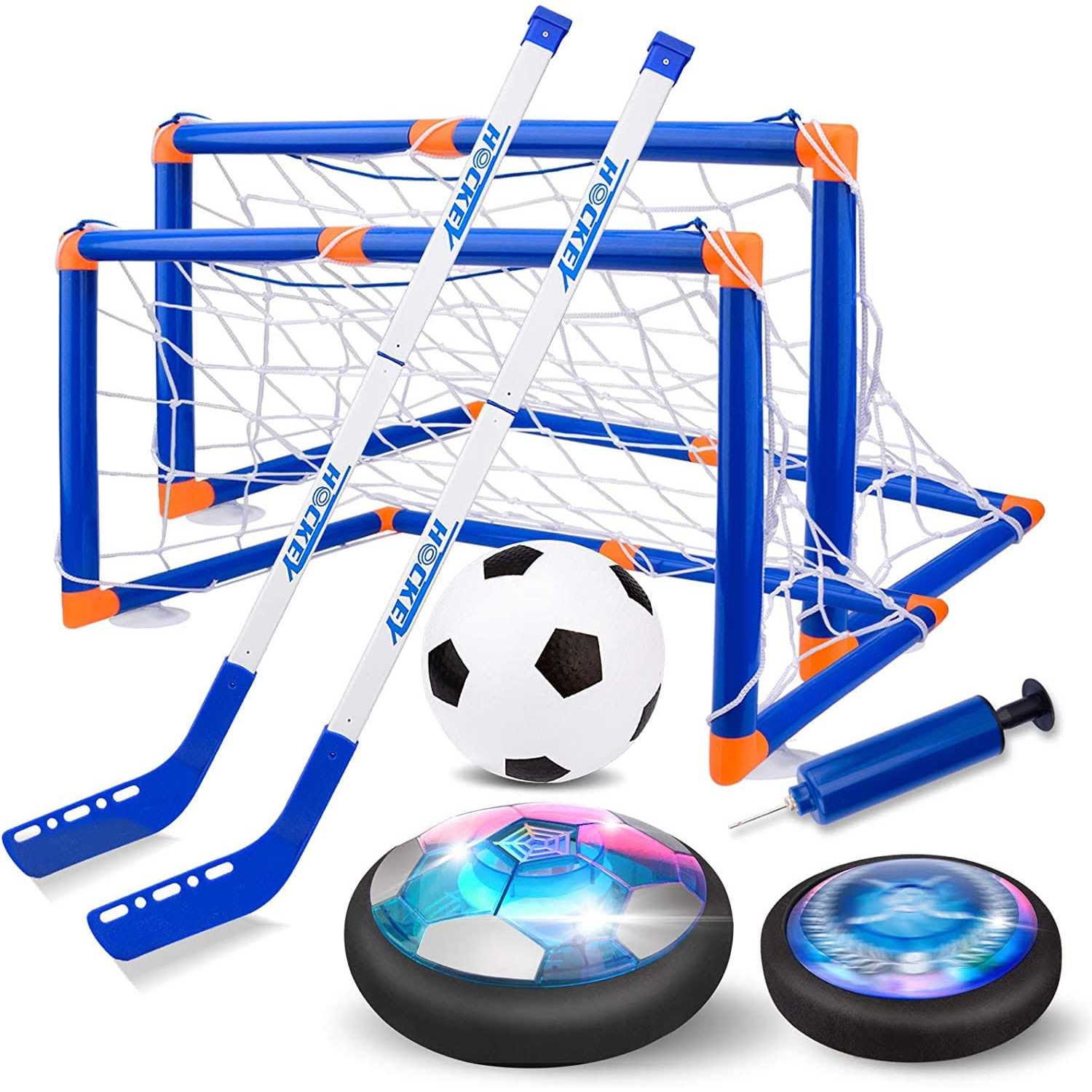 Nazano 3-in-1 Hover Hockey Soccer Ball Kids Toys Set Led Lights Floating Air Football