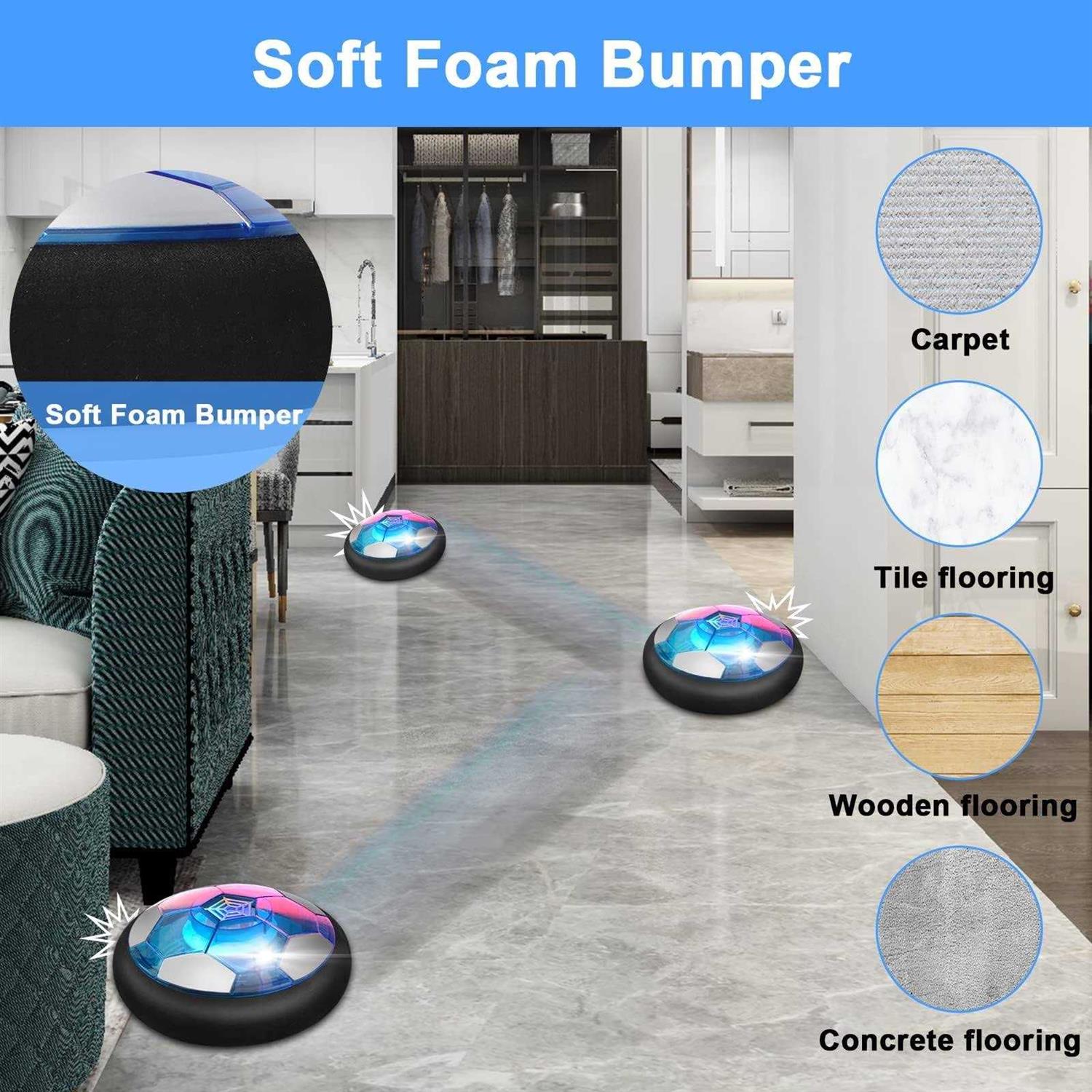 Nazano 3-in-1 Hover Hockey Soccer Ball Kids Toys Set Led Lights Floating Air Football - Image 4