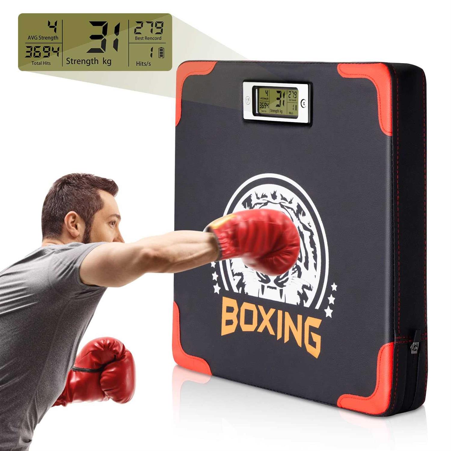 Hoteam Strength Tester Punch Force Sensor Adjustable Height Boxing Training Equipment Wall Mounted Boxing Boxer Boxing Machine Wall Punch Pad Boxing
