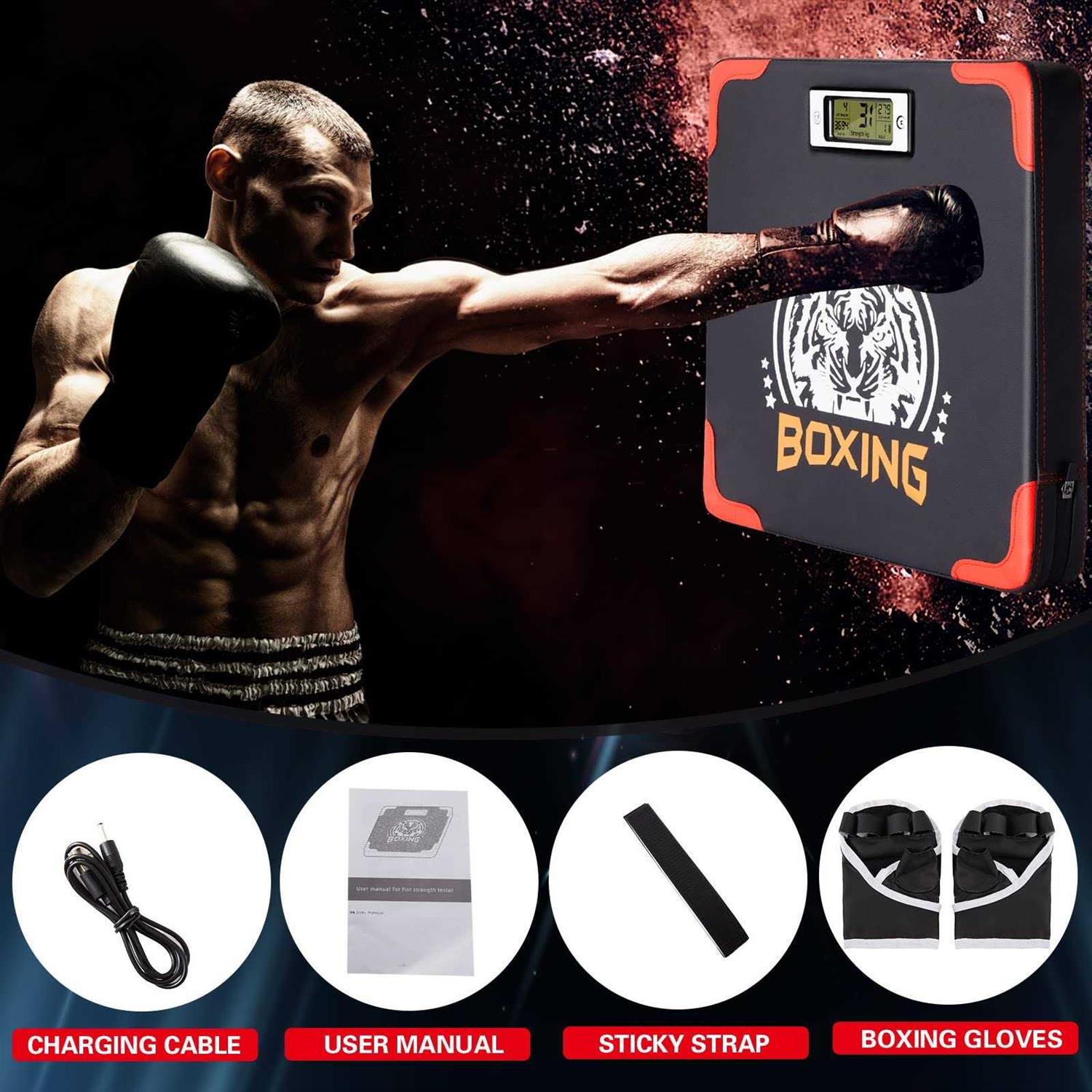 Hoteam Strength Tester Punch Force Sensor Adjustable Height Boxing Training Equipment Wall Mounted Boxing Boxer Boxing Machine Wall Punch Pad Boxing - Image 5