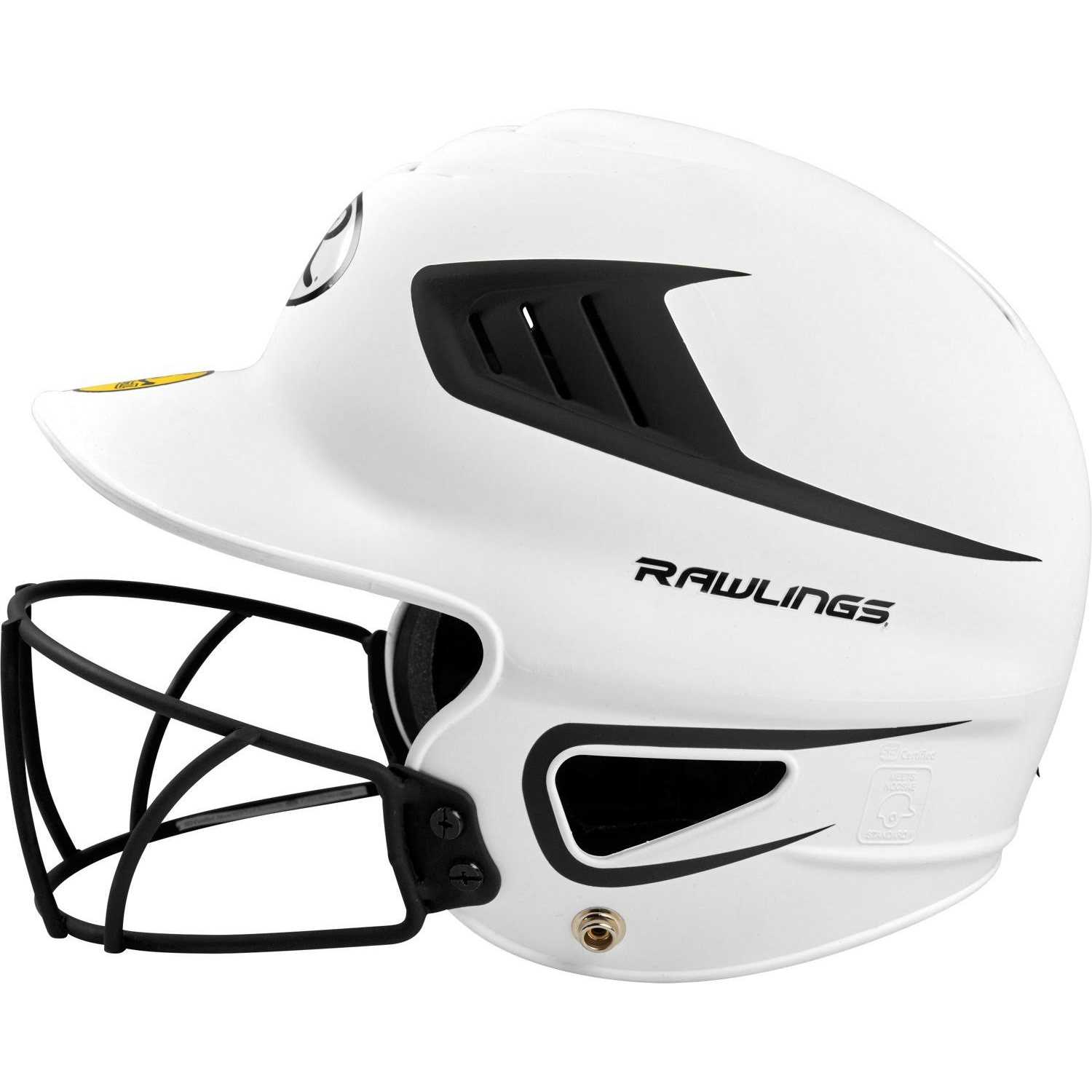 Rawlings Youth Storm Matte 2 Tone Fastpitch Helmet White - Image 3