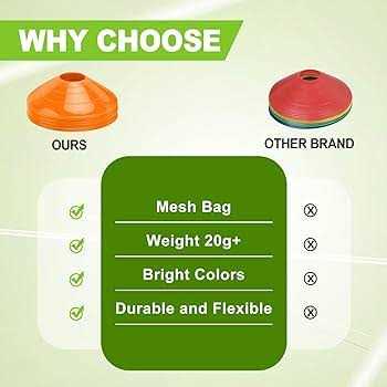 Ashsajkd(Set of 25 - Agility Soccer Cones with Carry Bag and for , Football Cones for TrainingFootball, Basketball, Coaching, Agility Cones for - Image 3