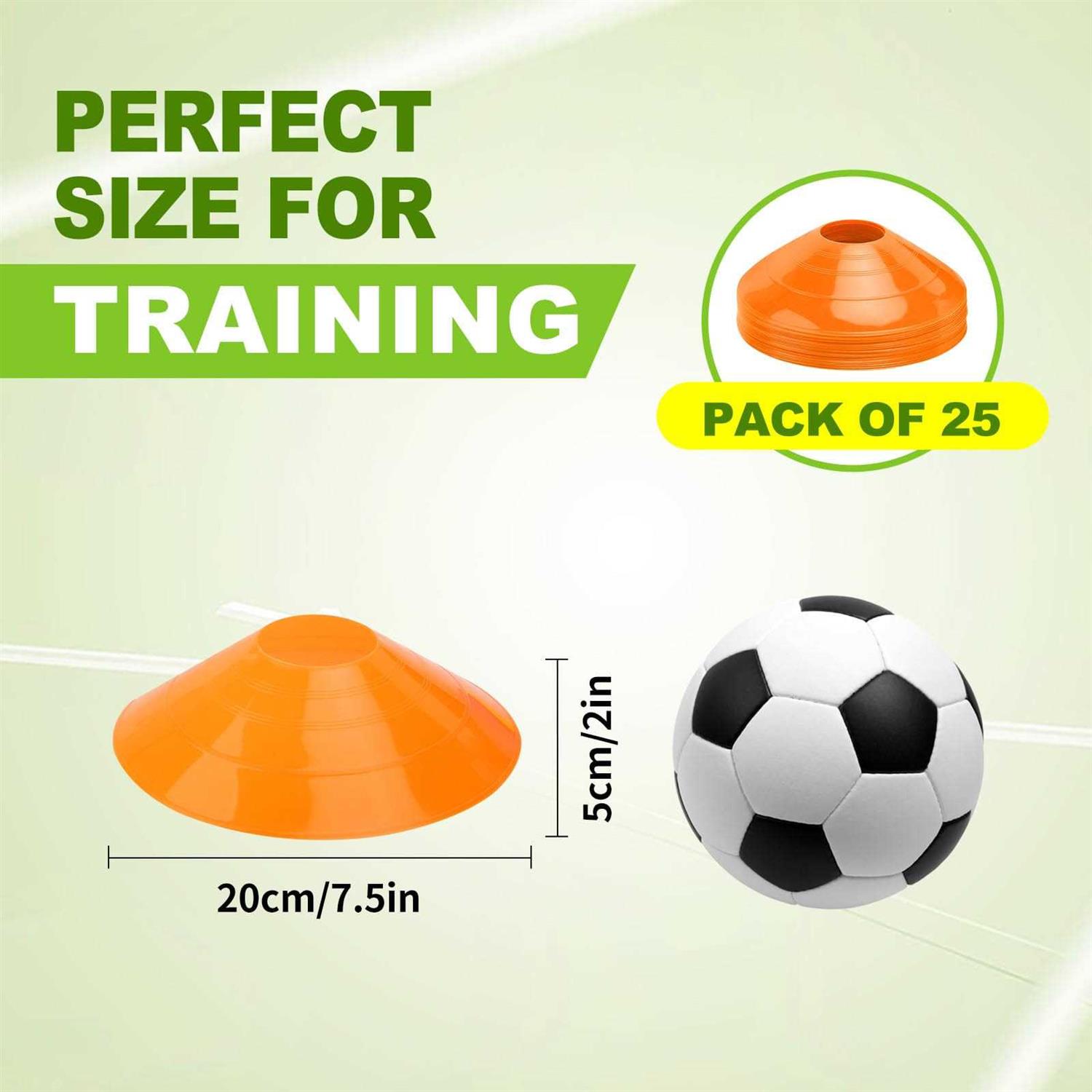 Ashsajkd(Set of 25 - Agility Soccer Cones with Carry Bag and for , Football Cones for TrainingFootball, Basketball, Coaching, Agility Cones for - Image 4