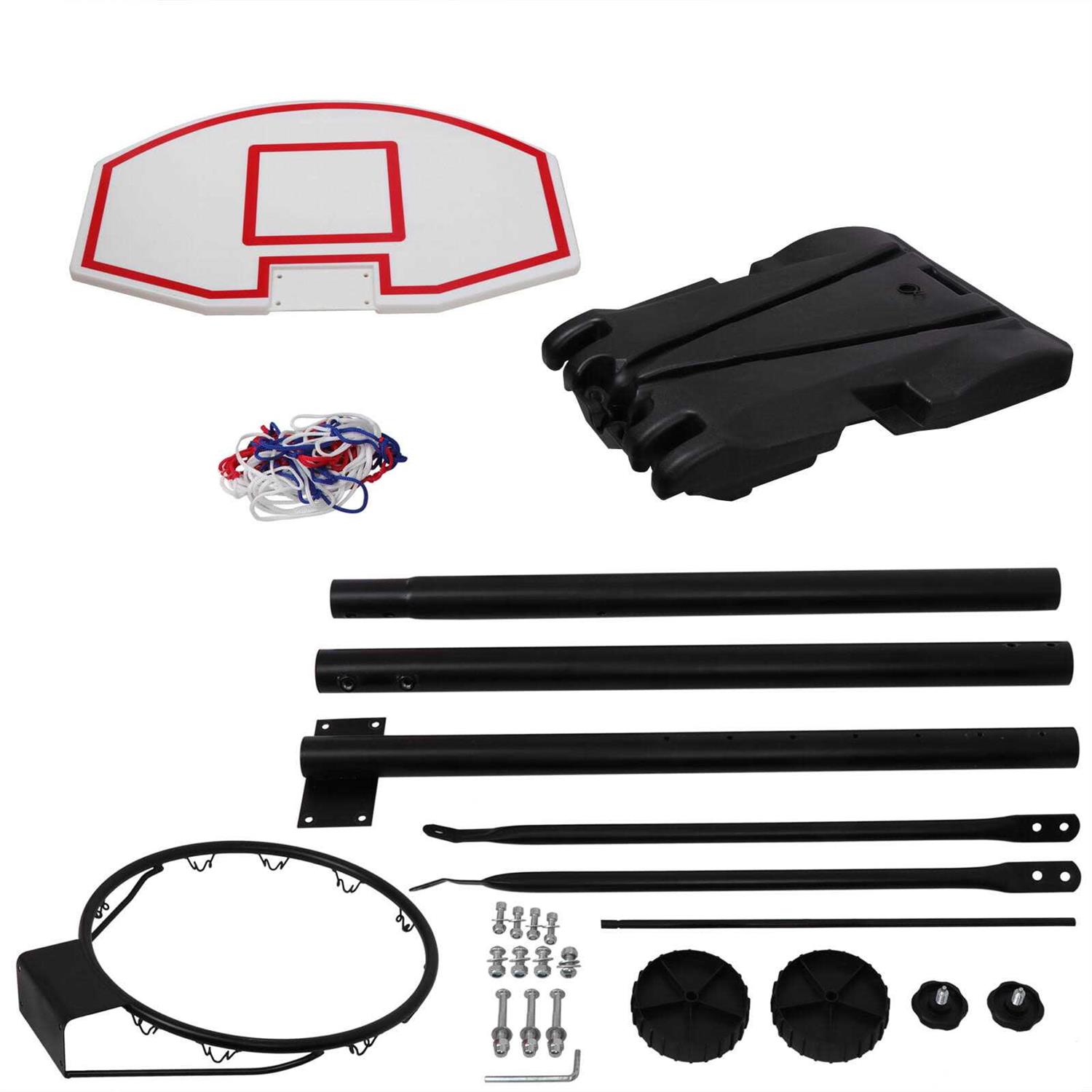 Zenstyle 28 In. Portable Basketball System Height-Adjustable Hoop System with Backboard for Kid's - Image 4