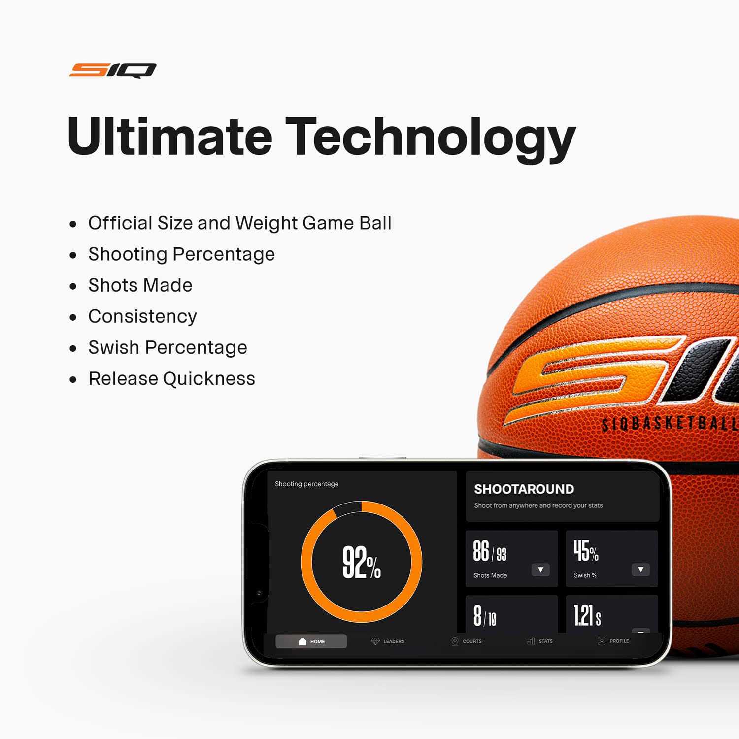 SiQ Smart Basketball & App Shoot Better Now Interactive AI Outdoor/Indoor Shot Training Equipment - Image 3