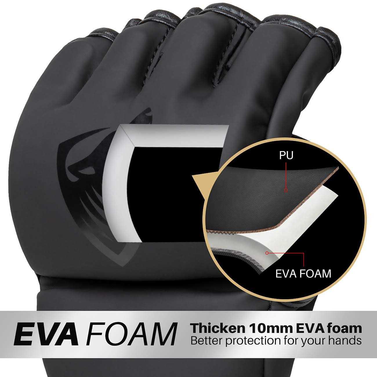 Liberlupus MMA Gloves for Men & Women Martial Arts Bag Gloves Kickboxing Gloves with Open Palms - Image 3