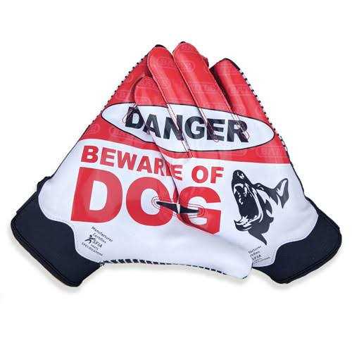 Battle Sports Adult Beware of Dog Doom 1.0 Football Receiver Gloves - Image 4