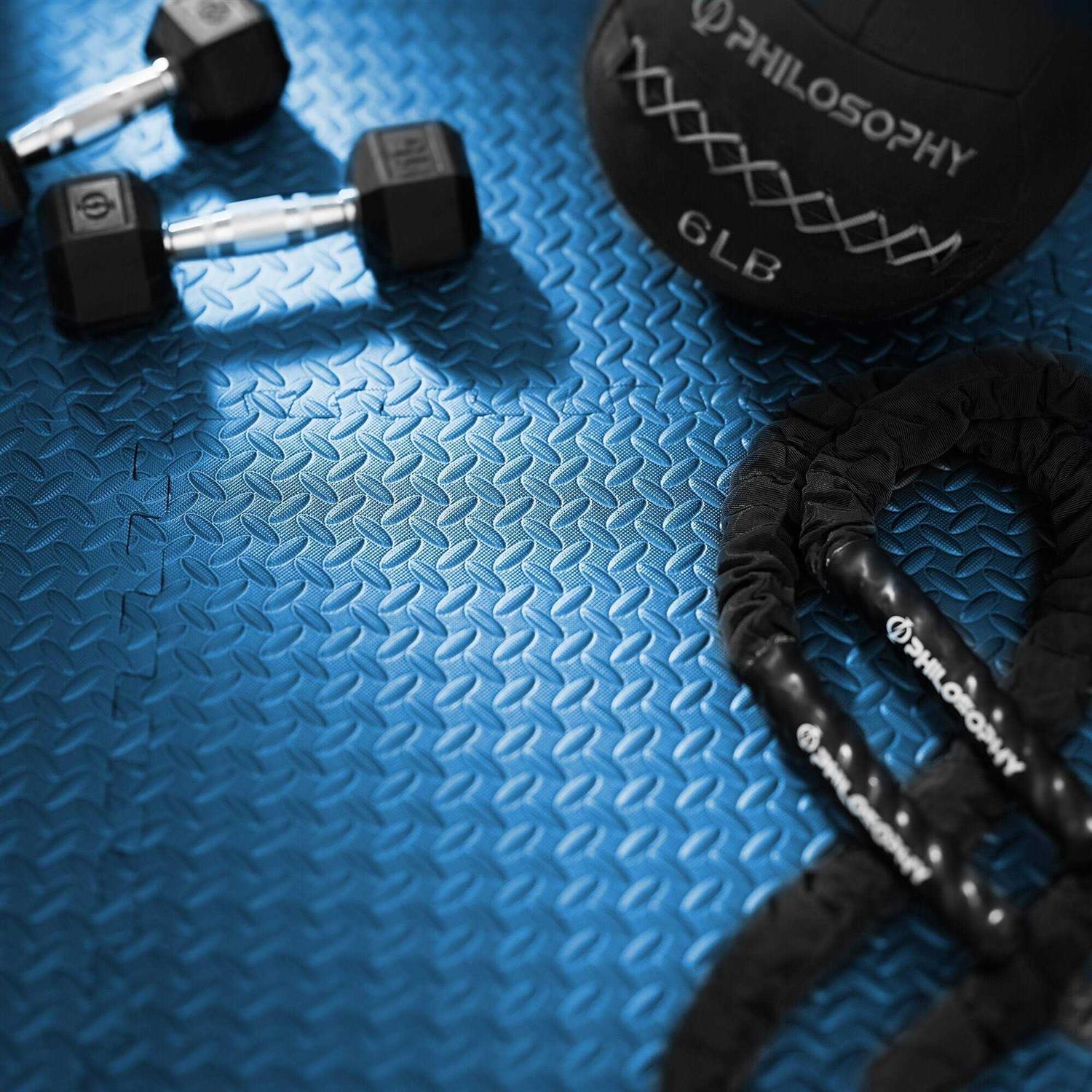 Philosophy Gym Exercise Flooring Mats Foam Rubber Interlocking Puzzle Floor Tiles 12 - Image 4