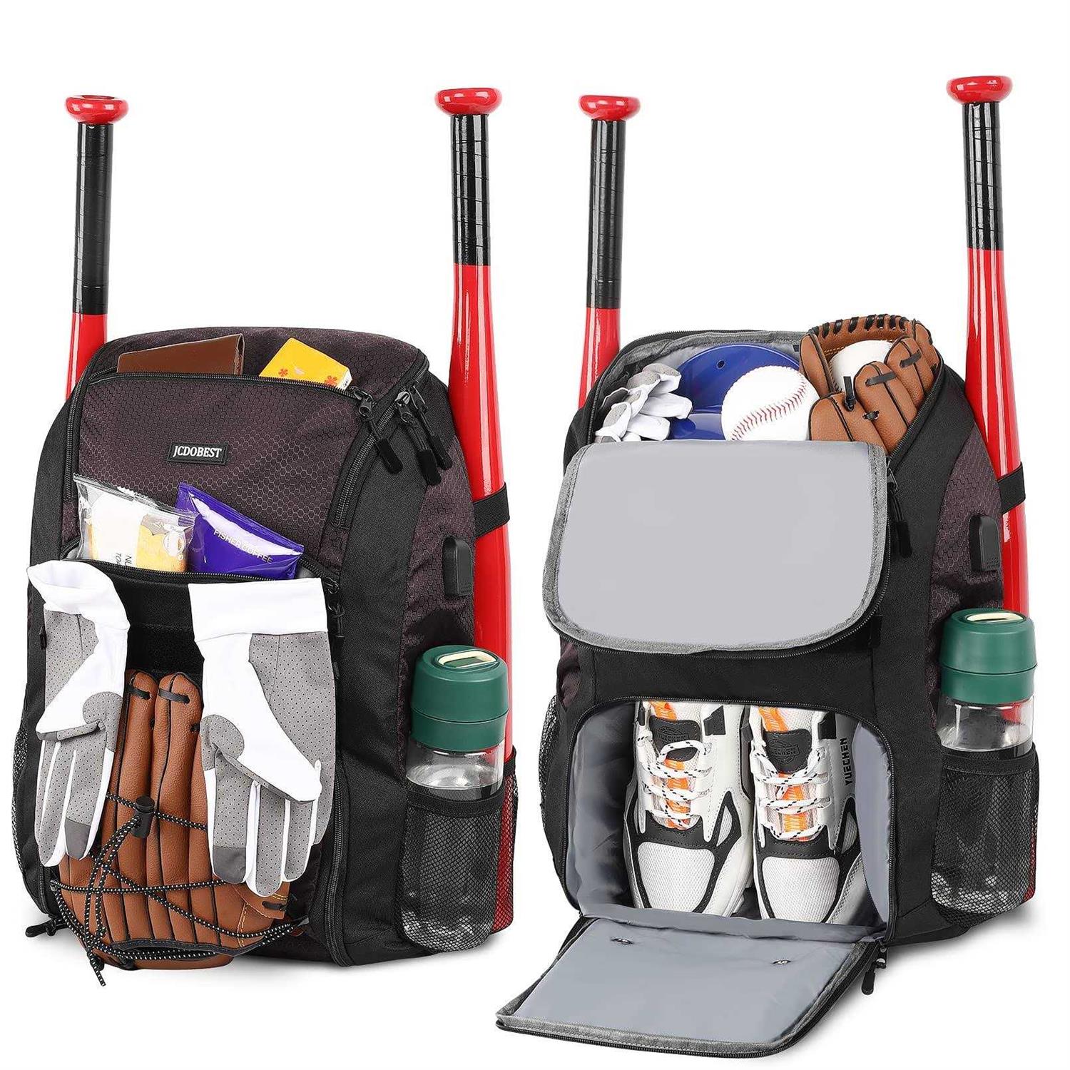 JCDOBEST Baseball Backpack Baseball Bag with USB Charging Port - Image 4