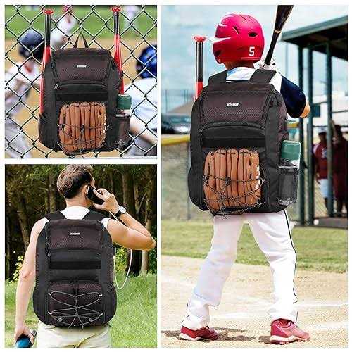 JCDOBEST Baseball Backpack Baseball Bag with USB Charging Port - Image 5
