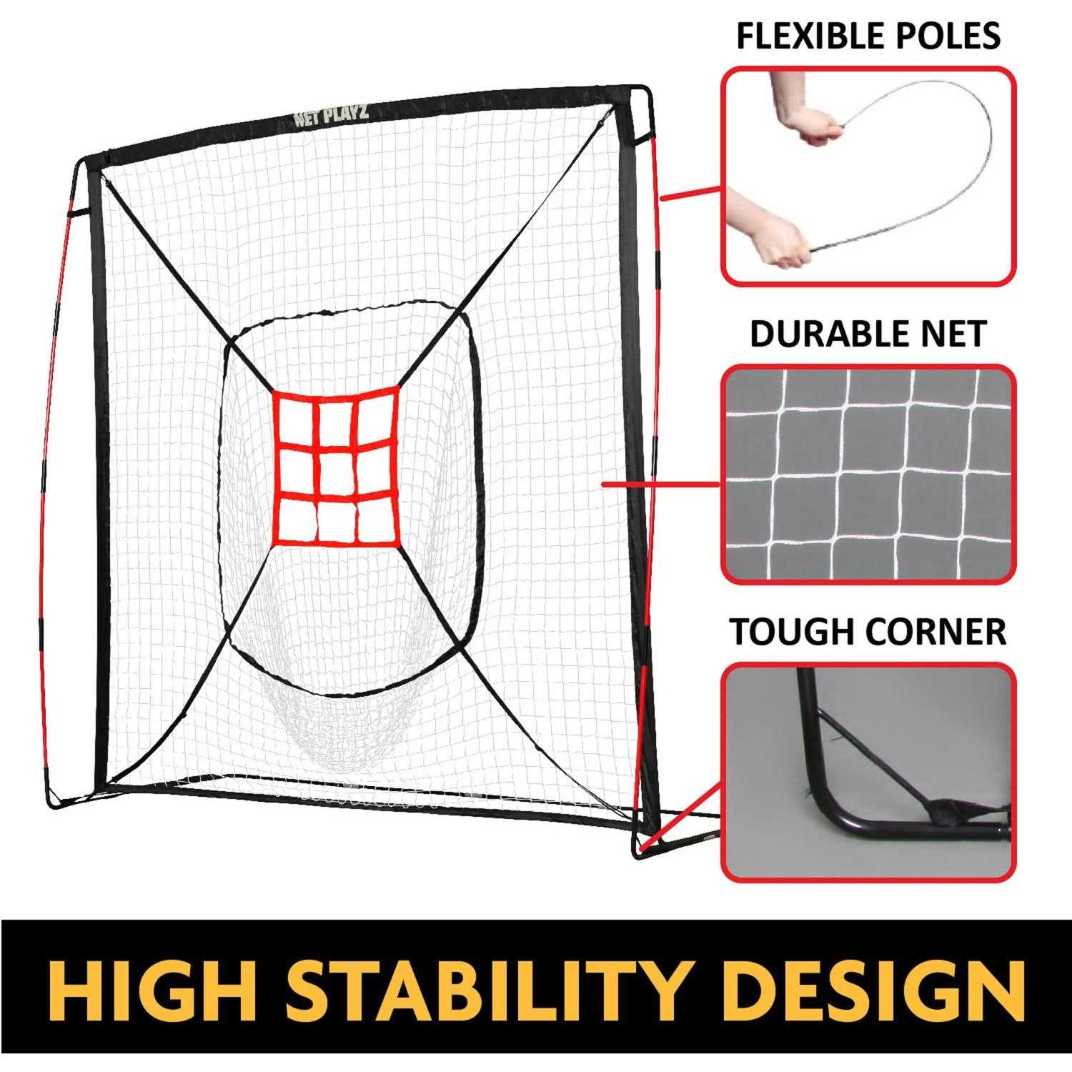 Net Playz Baseball and Softball Practice Pitching Net - Image 4