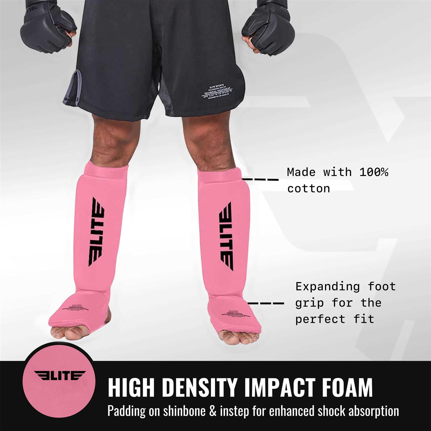Muay Thai MMA Kickboxing shin Guards Elite Sports Instep Guard Sparring Protective Leg shin Kick Pads for Adults - Image 5