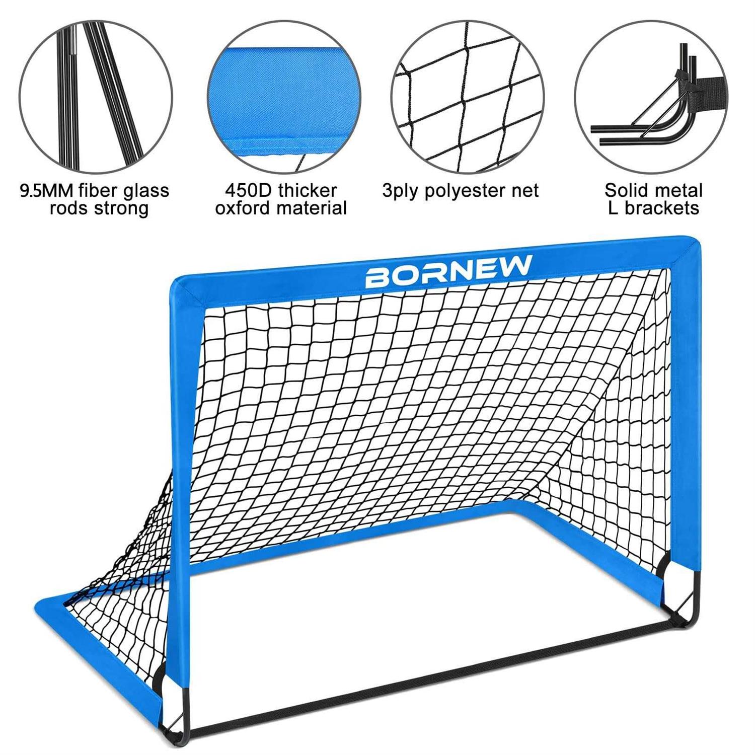 Bornew Kids Soccer Goal for Backyard 2 Toddler Soccer Nets Training Equipment - Image 4