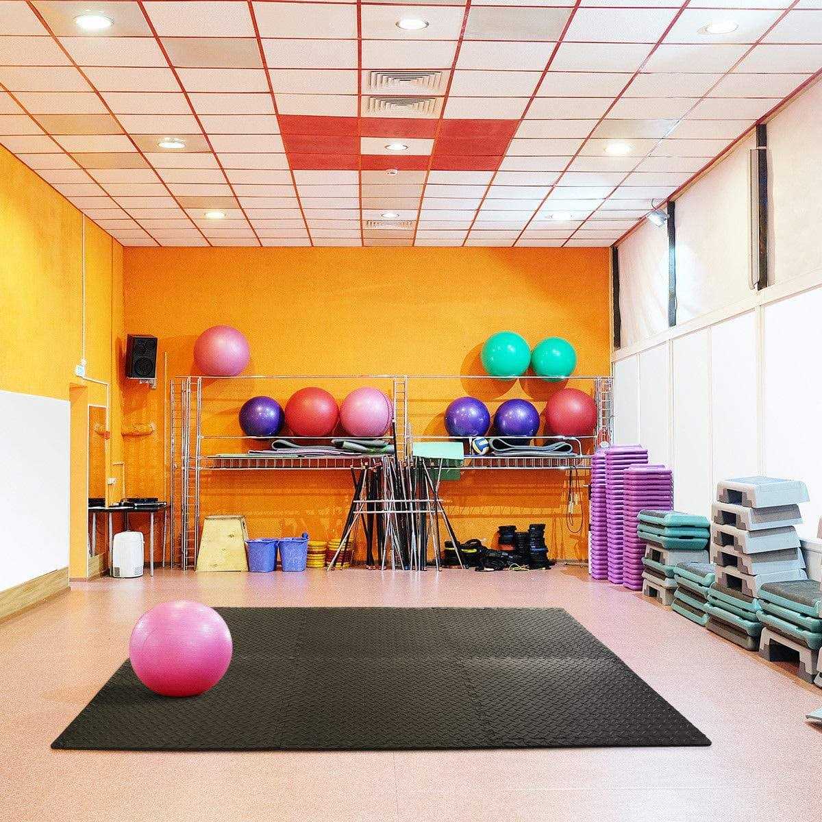 12pcs Fitness Mat with Interlocking Foam Tiles Gym Flooring Mats Excellent for Pilates - Image 3