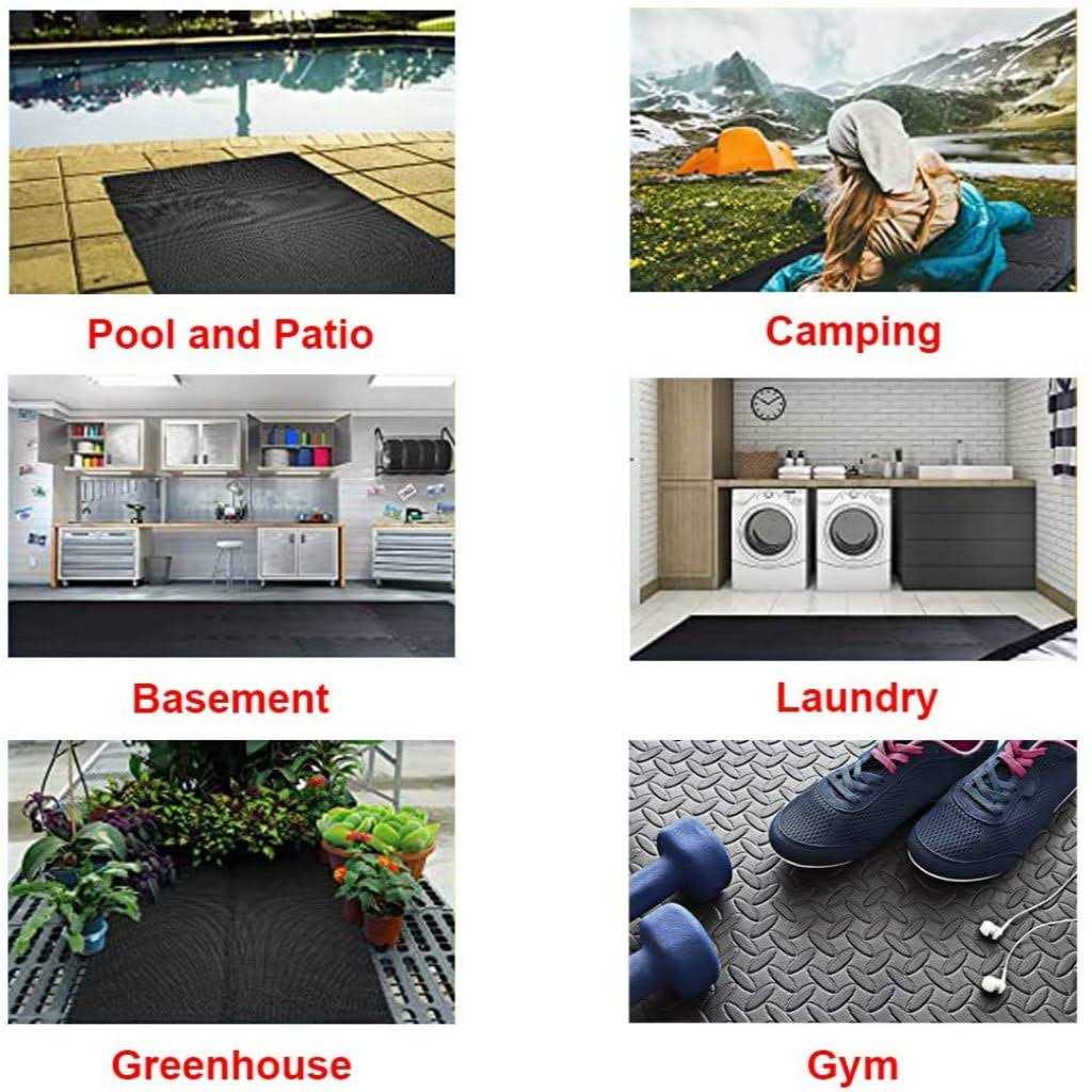 12pcs Fitness Mat with Interlocking Foam Tiles Gym Flooring Mats Excellent for Pilates - Image 5