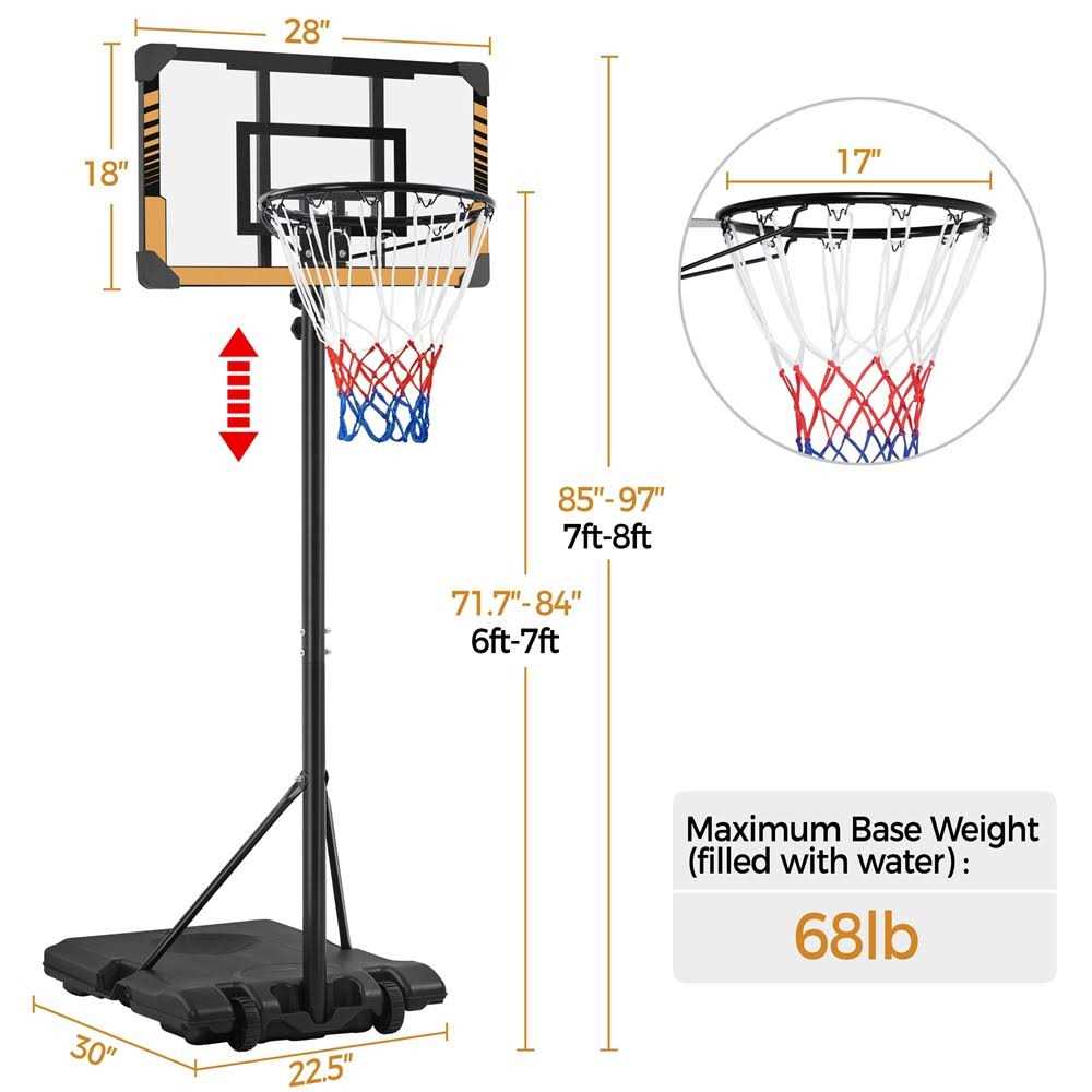Yaheetech Portable Basketball Hoop For Indoors Outdoors - Image 3