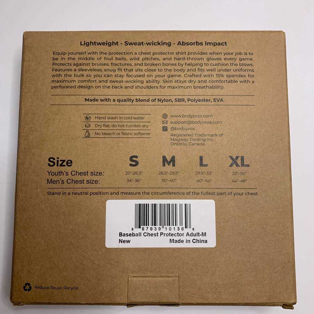 Bodyprox Baseball Chest Protector Shirt - Image 3