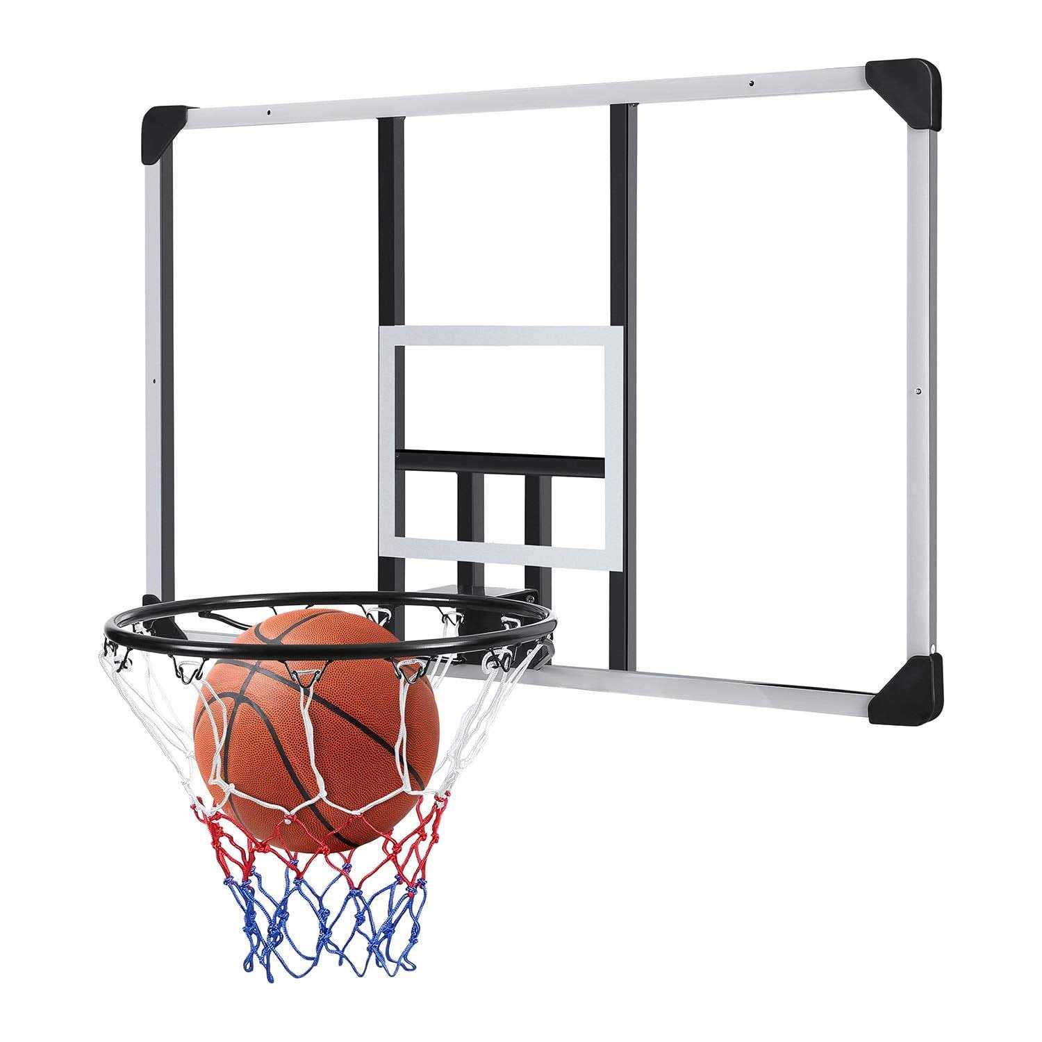 Maxkare 44 Basketball Backboard and Rim Combo Wall Mounted Basketball Hoop Outdoor Indoor for Kids Adults