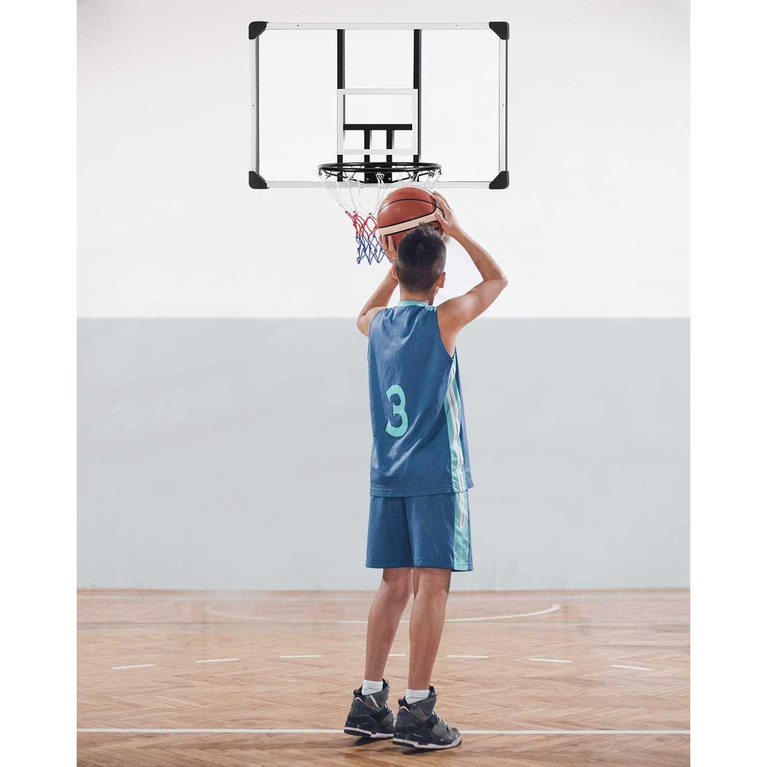 Maxkare 44 Basketball Backboard and Rim Combo Wall Mounted Basketball Hoop Outdoor Indoor for Kids Adults - Image 5