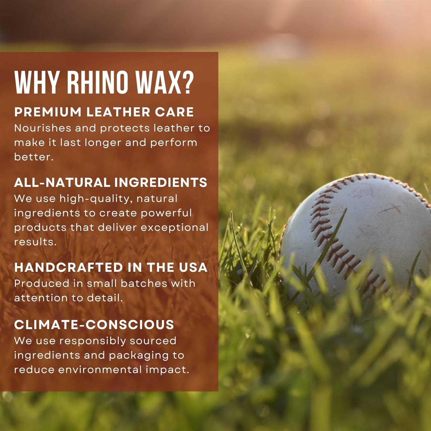 Rhino Wax Baseball Glove Ultimate Break In Kit Includes Baseball Glove Oil - Image 5