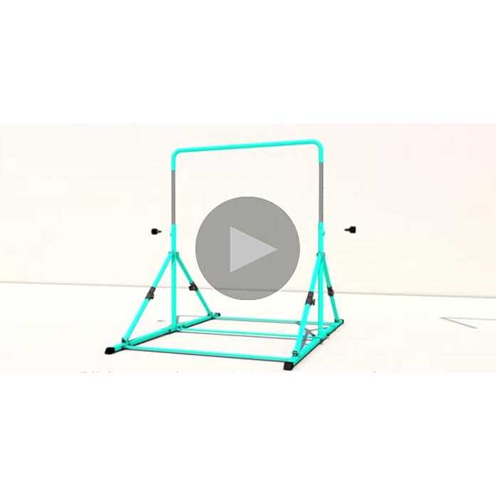 Seliyoo fodable Gymnastic kip bar, Gymnastics bar for Kids Ages 3-12,Adjustable Height from 33 to 49, Safety and Durable Triangle Base Gymnastics - Image 5