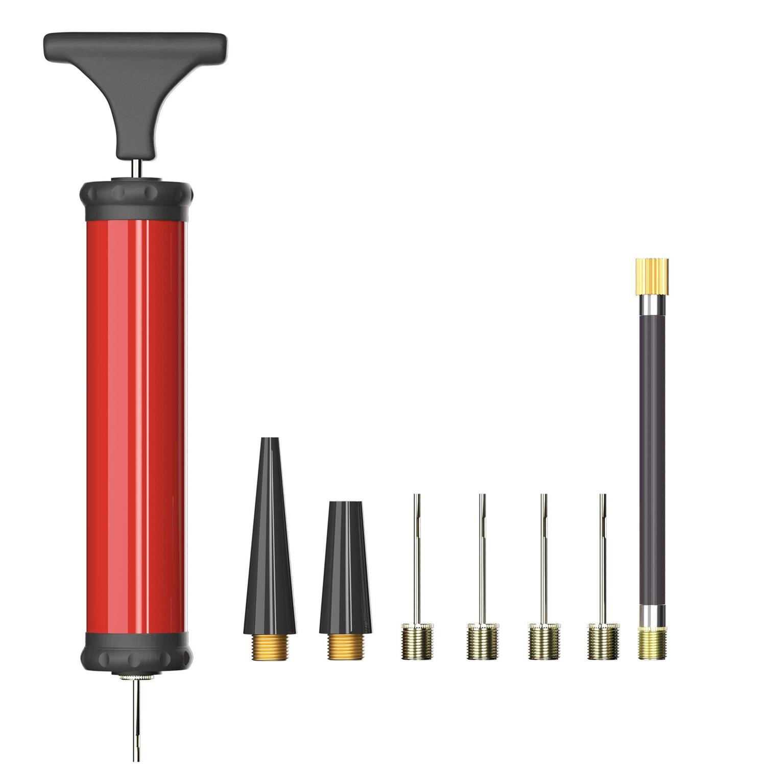 HDNNC Ball Pump Air Pump Inflator Kit with Needles Nozzle Extension Hose Hand Pumps for Basketball Football Pump Volleyball Water Polo Rugby