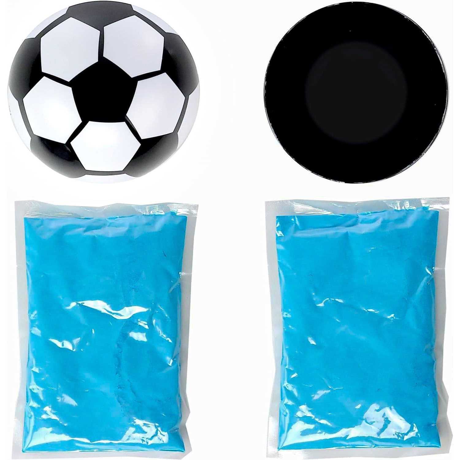 Ultimate Party Gender Reveal Soccer Ball Blue and Pink Powder Kit - Image 4