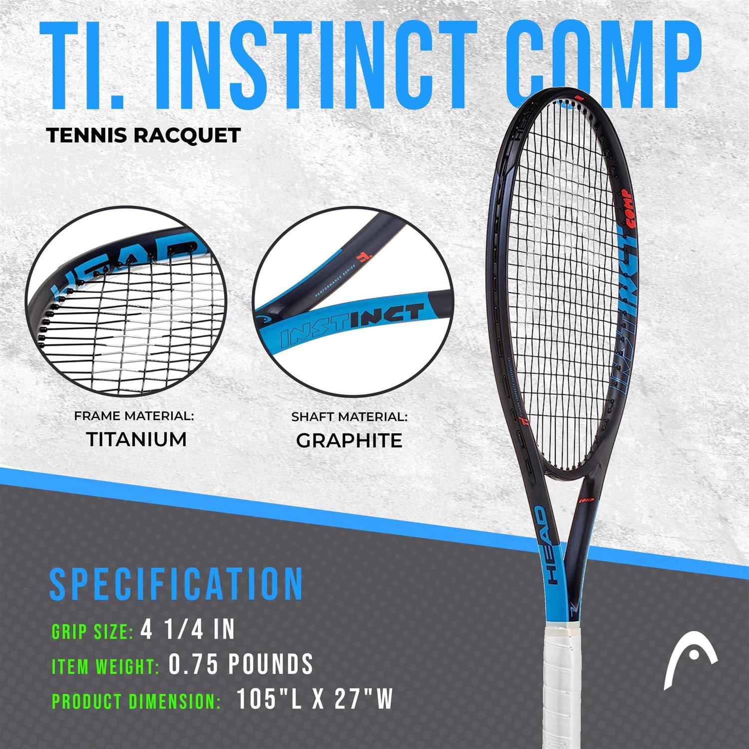 Head Ti Instinct Comp Tennis Racquet - Image 4