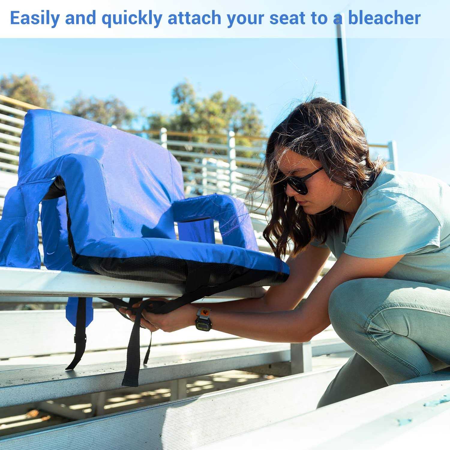 Sportneer Stadium Bleachers with Back Support - Image 4