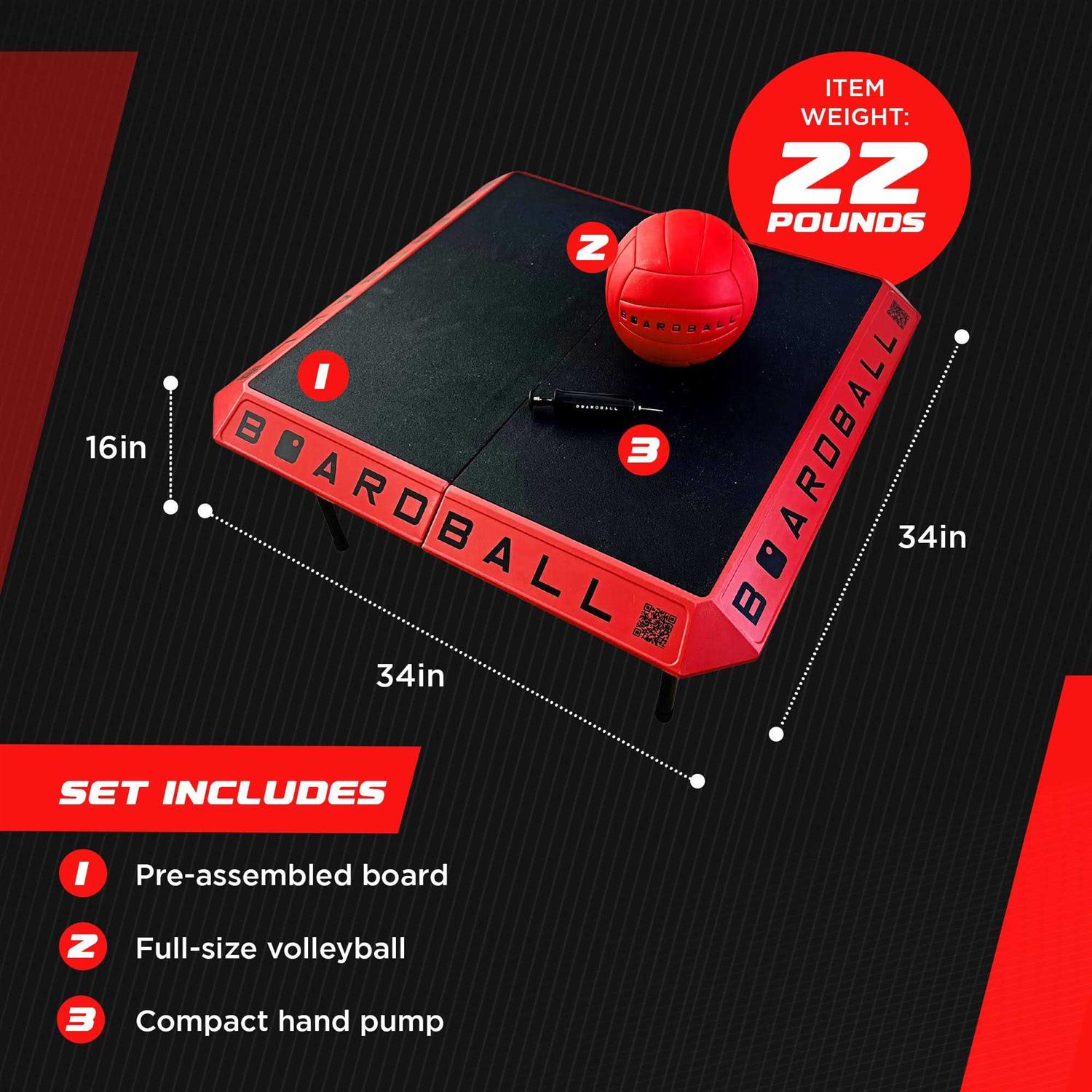 Boardball Sport Portable Boardball Set with Board Volleyball - Image 2