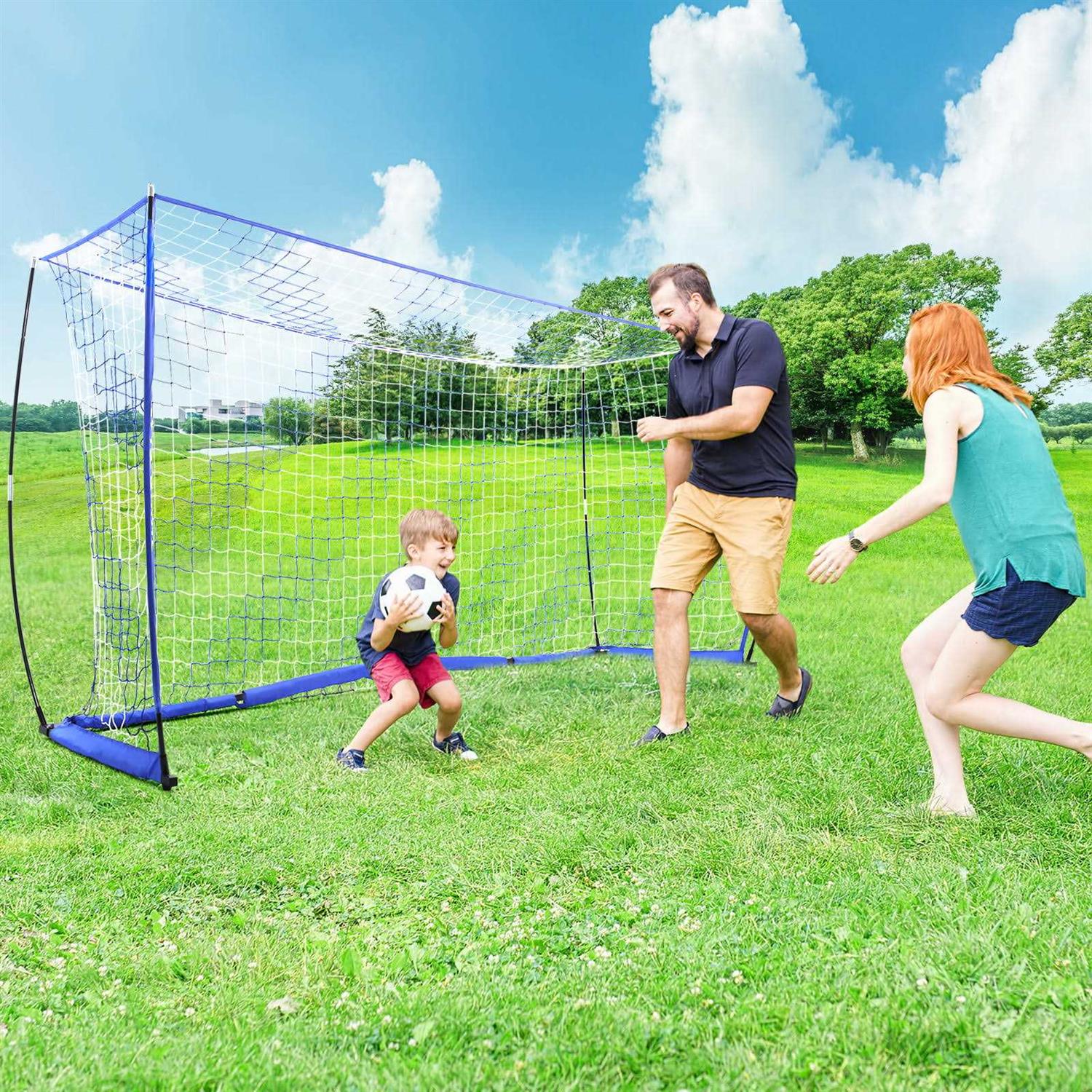 Qhomic 12 x 6 ft Soccer Goal, Portable Soccer Net Sturdy and Durable, with Carry Bag, Folding Soccer Goal for Children and Adults for Training - Image 2