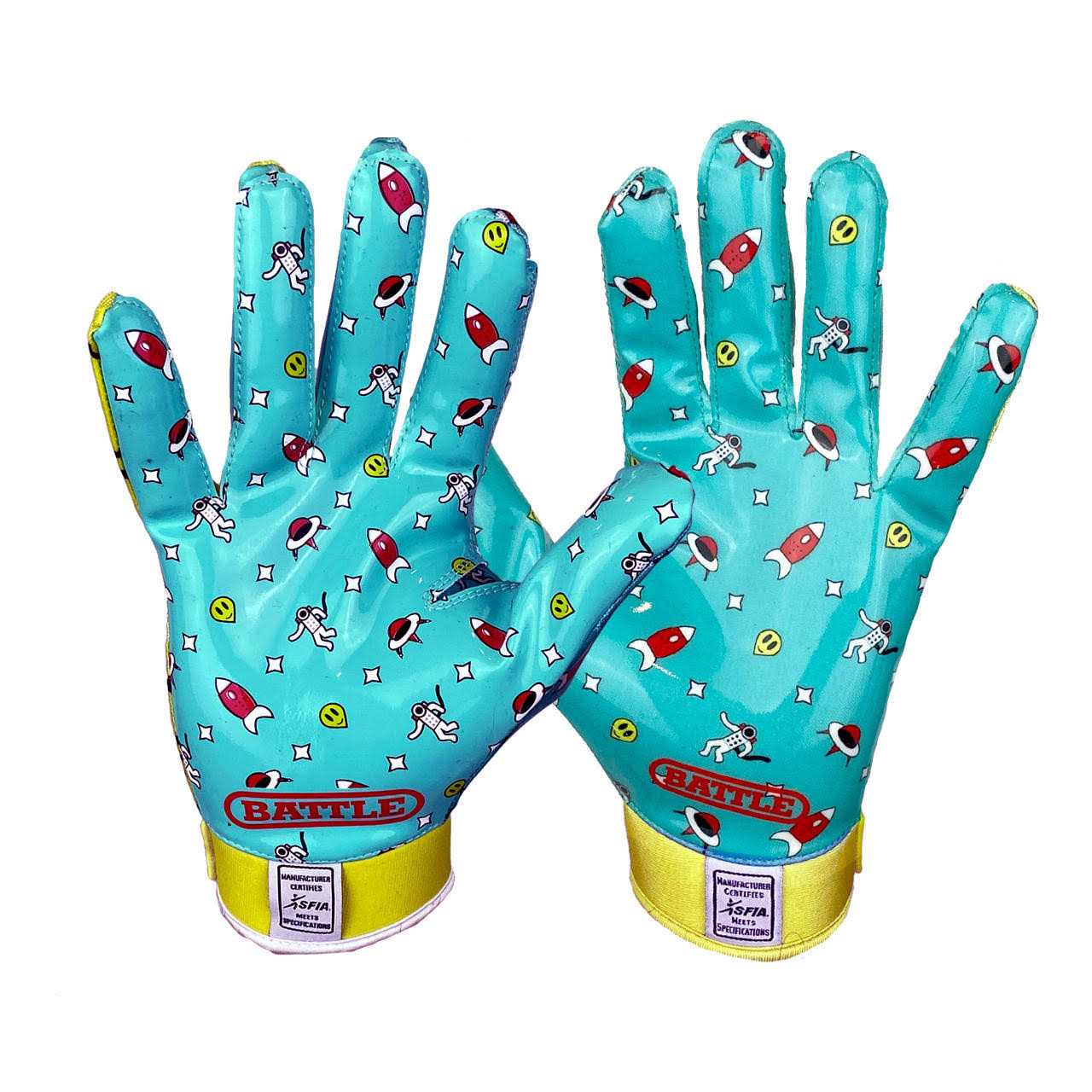 Battle Sports Adult Alien Football Gloves - Image 4