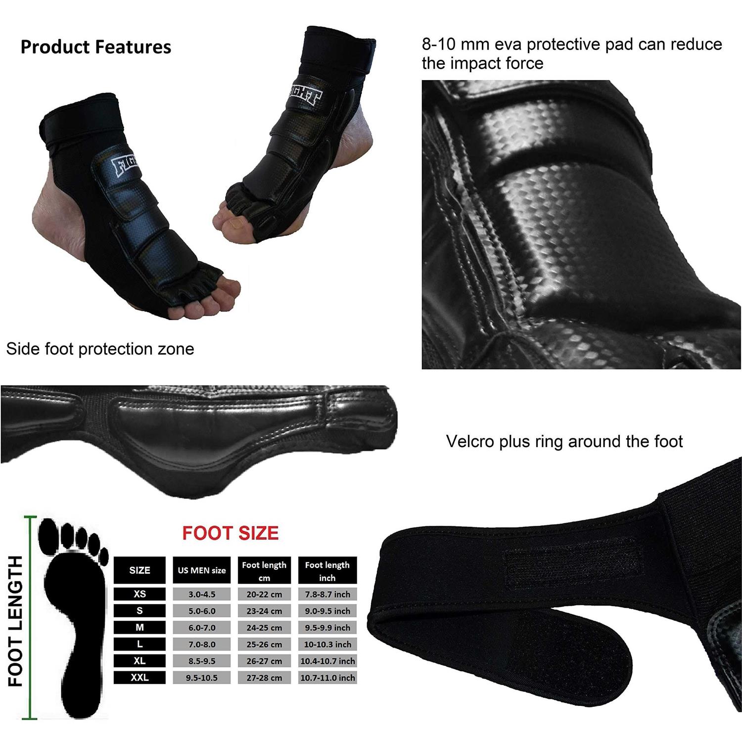 F.a.l. product Sparring Set MMA Gloves Hand Foot Protector Taekwondo Sparring Gear for Martial Arts Punch Bag Kickboxing Foot Guards Karate Training - Image 5