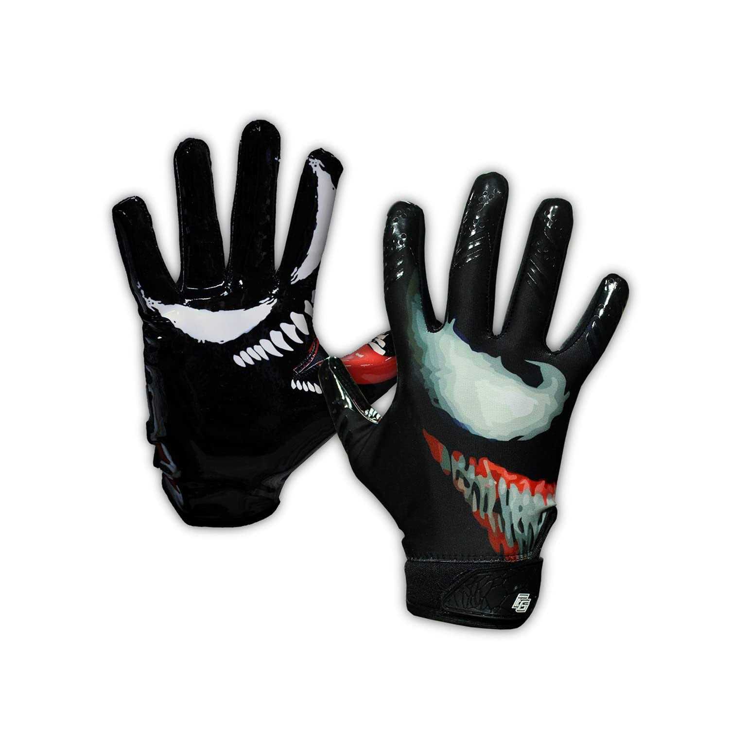 Taqcha Youth Villain Football Gloves Tacky Grip Skin Tight Youth Football Gloves - Image 3