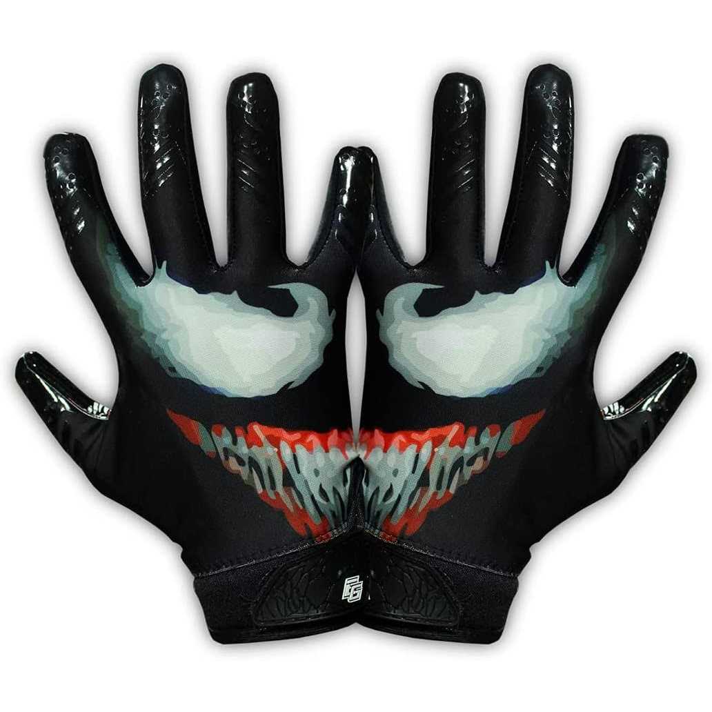 Taqcha Youth Villain Football Gloves Tacky Grip Skin Tight Youth Football Gloves - Image 5