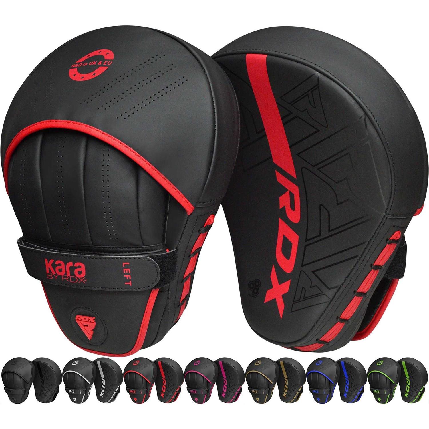 RDX Boxing Pads Curved Focus Mitts, Maya Hide Leather Kara Hook and jab Training Pads