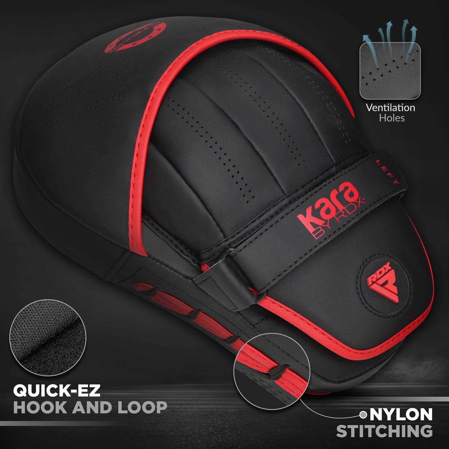 RDX Boxing Pads Curved Focus Mitts, Maya Hide Leather Kara Hook and jab Training Pads - Image 2