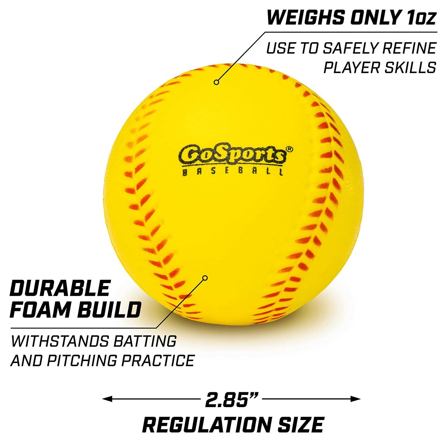 Gosports Foam Training Baseball 12 Pack Regulation Size Foam Baseballs for Soft & Safe Throwing, Catching and Batting Practice - Image 4