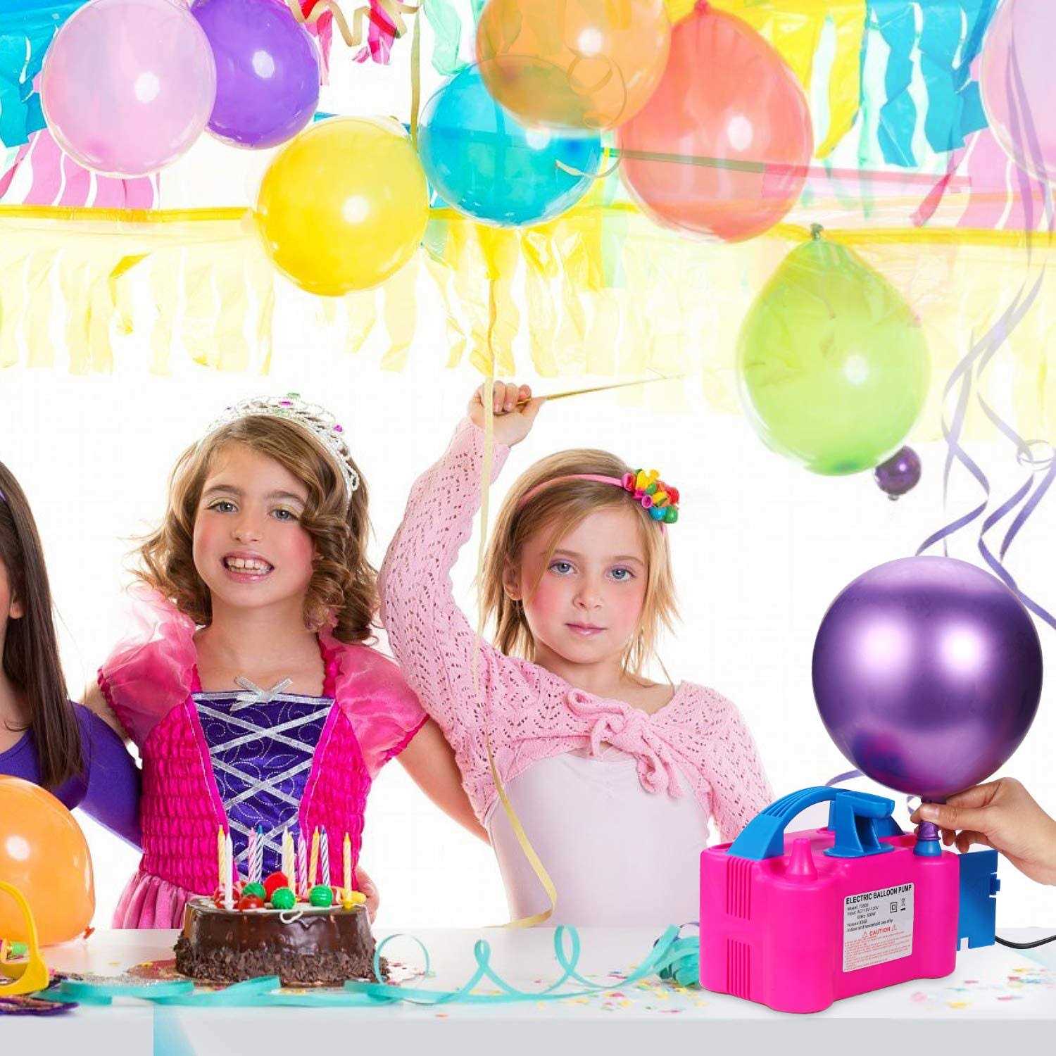 PCFING Electric Air Balloon Pump and Balloon Tying Tool In One Portable Dual Nozzle Electric Balloon Blower Air Pump Balloons Inflator with Tying Tool on - Image 5