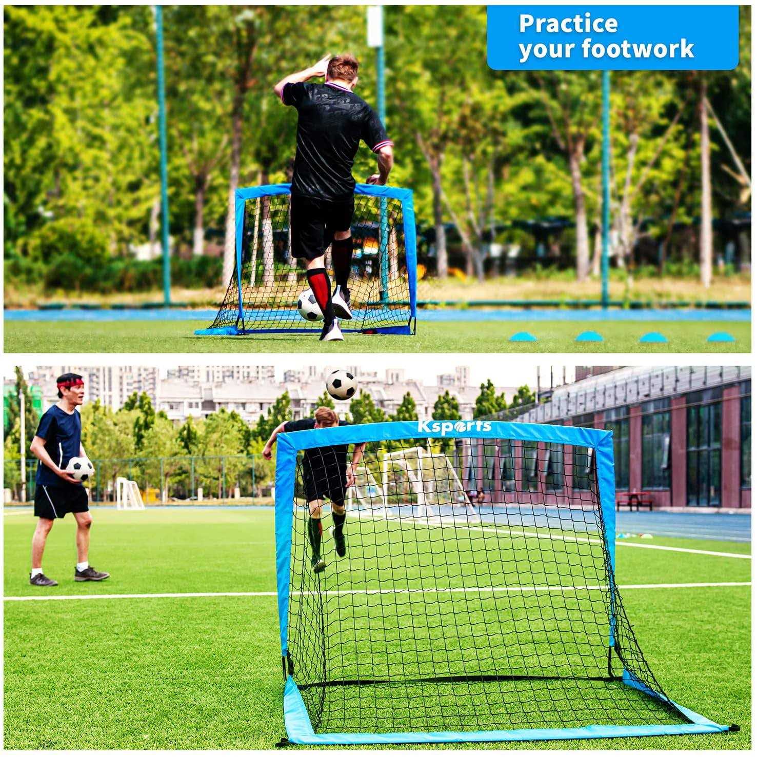 Ksports Portable Soccer Goals Soccer Net For Backyard Training Includes Nylon Wound Soccer Ball with Pump - Image 4