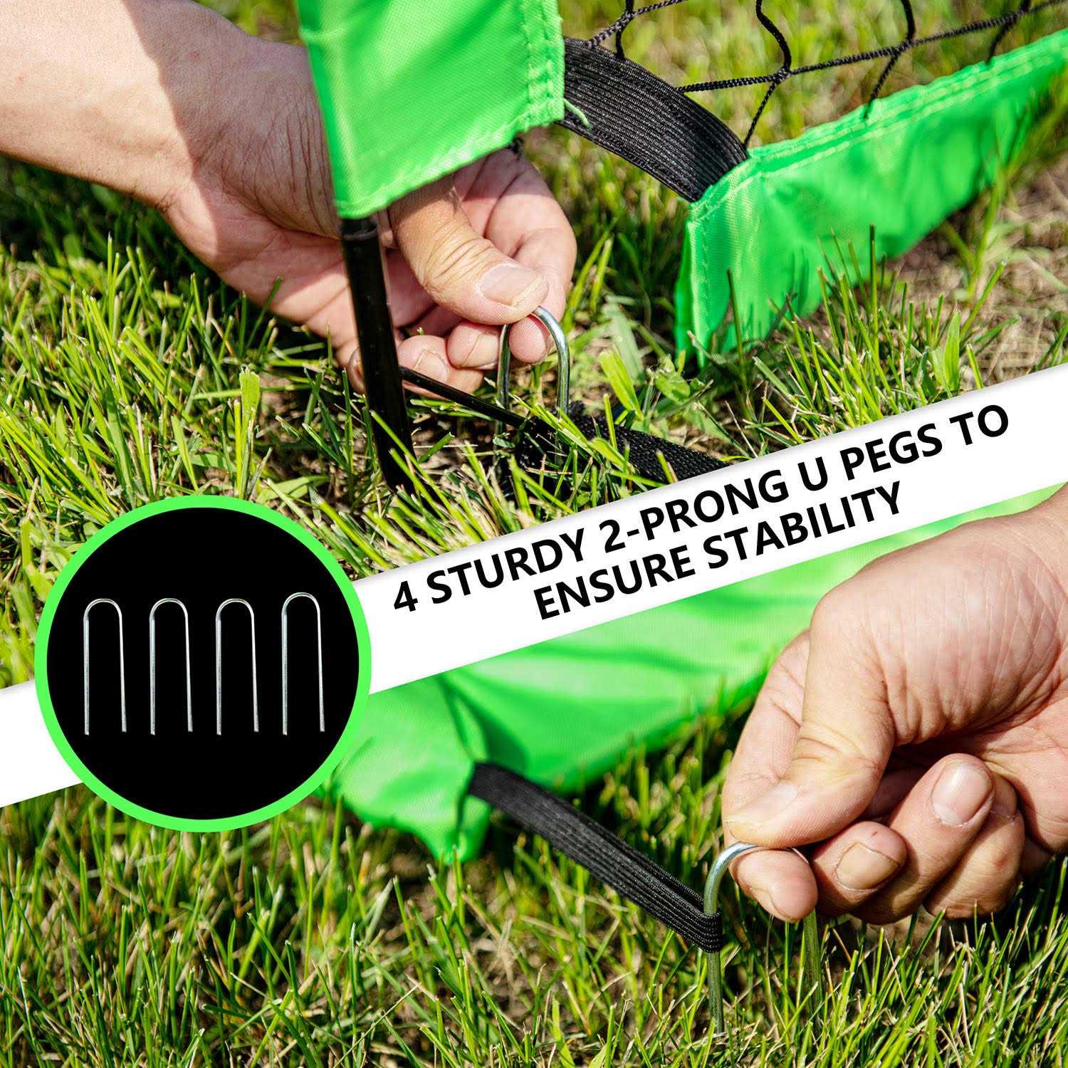 Ksports Portable Soccer Goals Soccer Net For Backyard Training Includes Nylon Wound Soccer Ball with Pump - Image 4