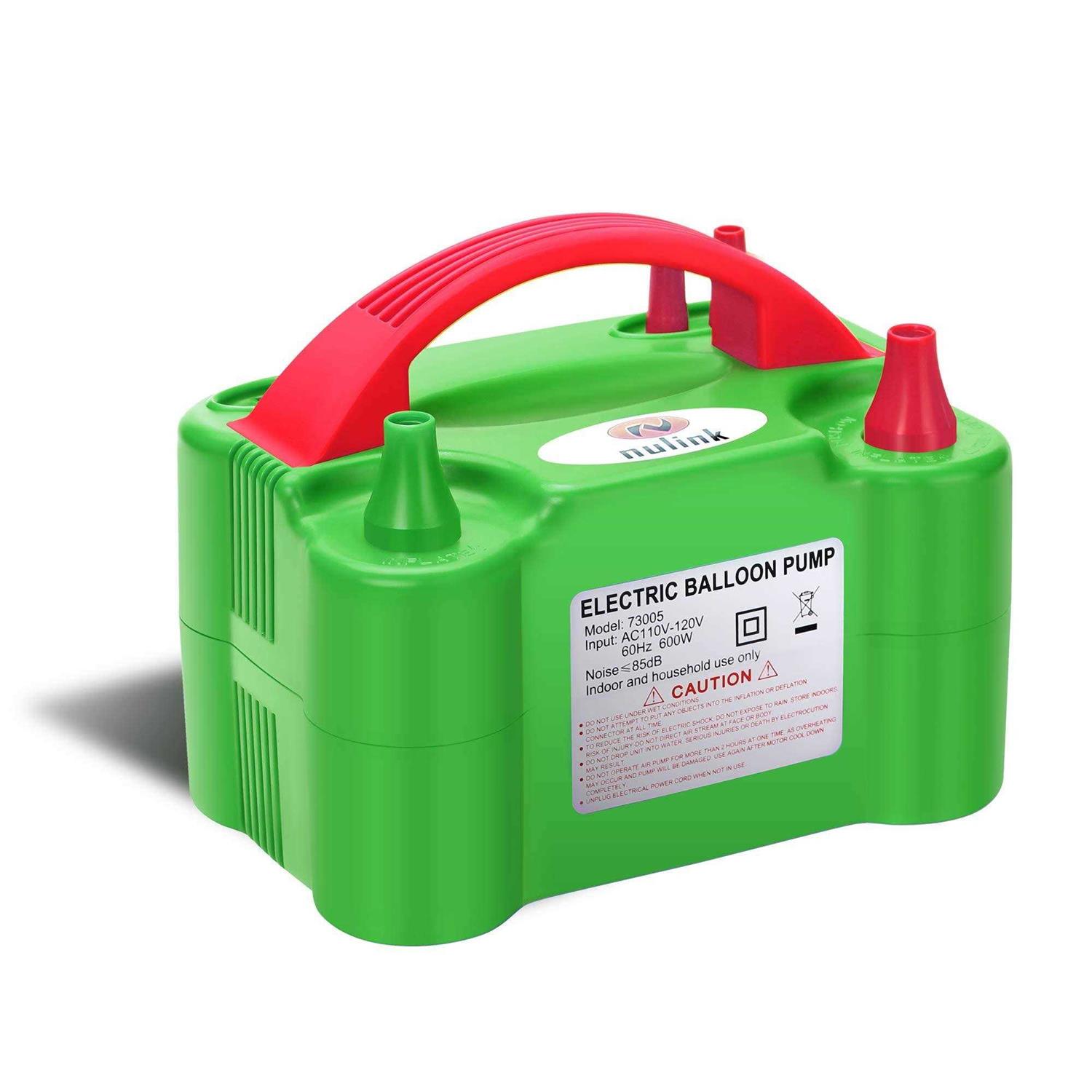 NuLink Electric Portable Dual Nozzle Balloon Blower Pump Inflation for Decoration