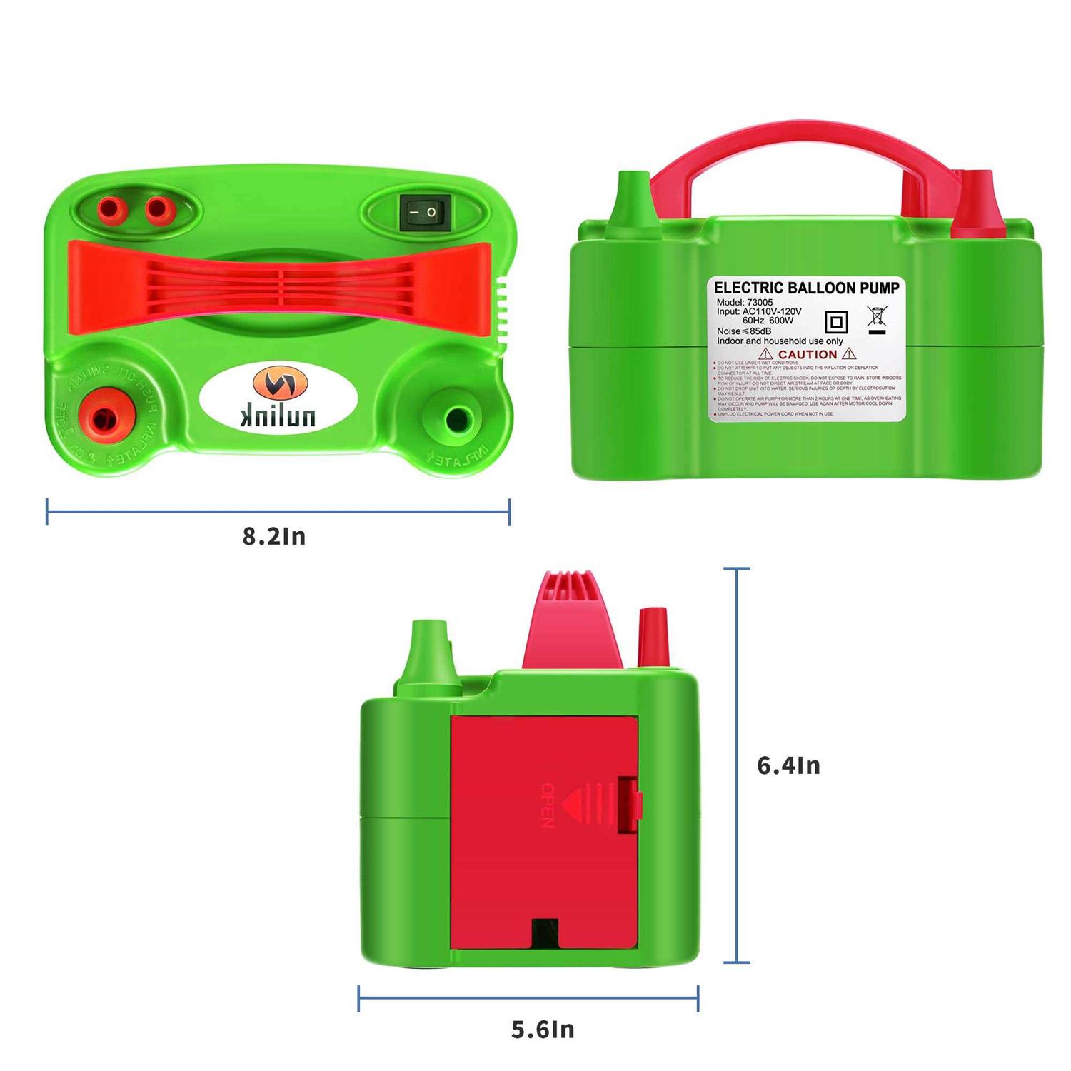 NuLink Electric Portable Dual Nozzle Balloon Blower Pump Inflation for Decoration - Image 5