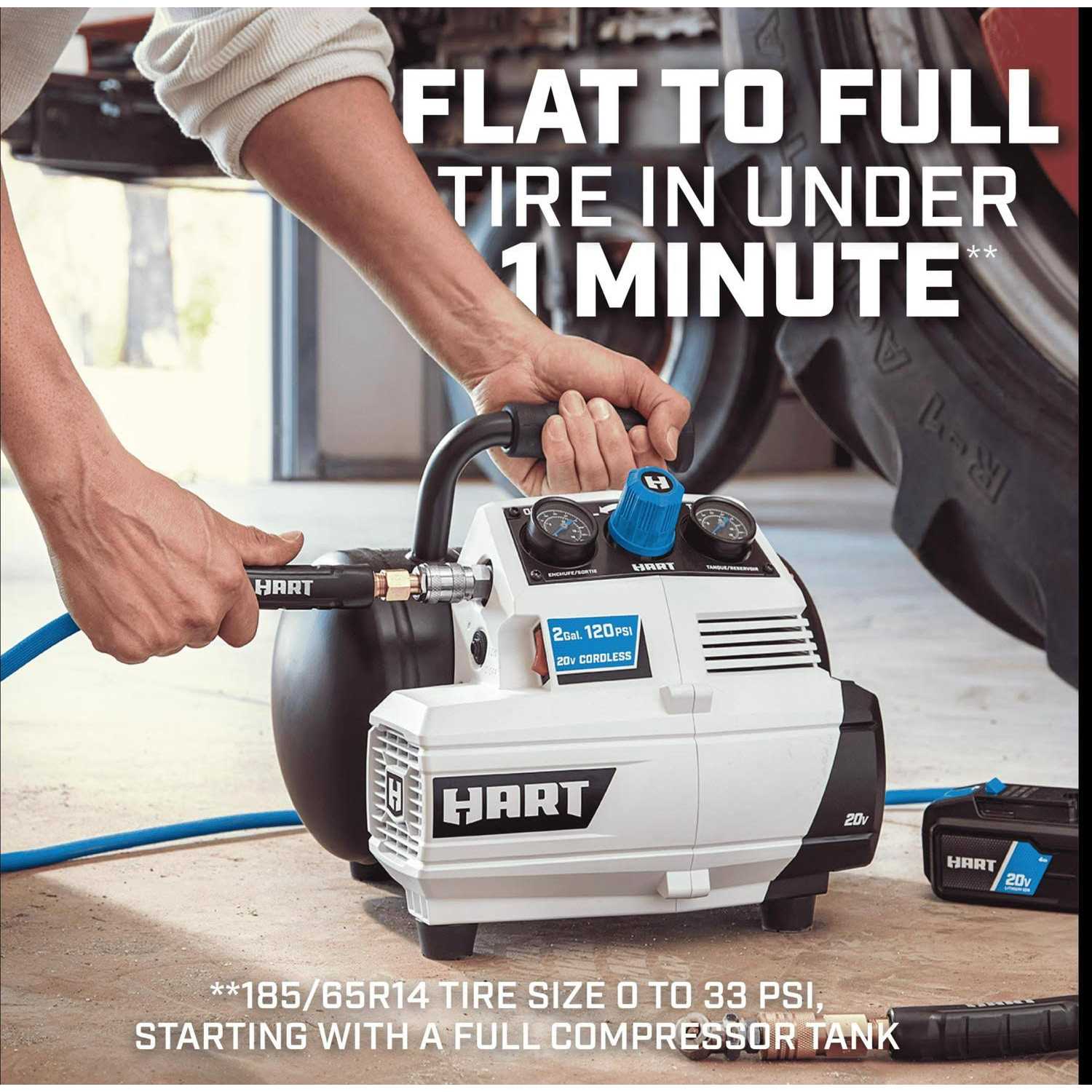 HART 20-Volt 2 Gallon Compressor - Image 2